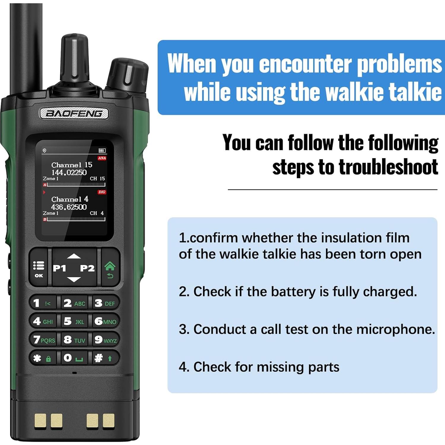 Radio DMR Portátil Baofeng DM-32UV con GPS y Batería 2500mAh