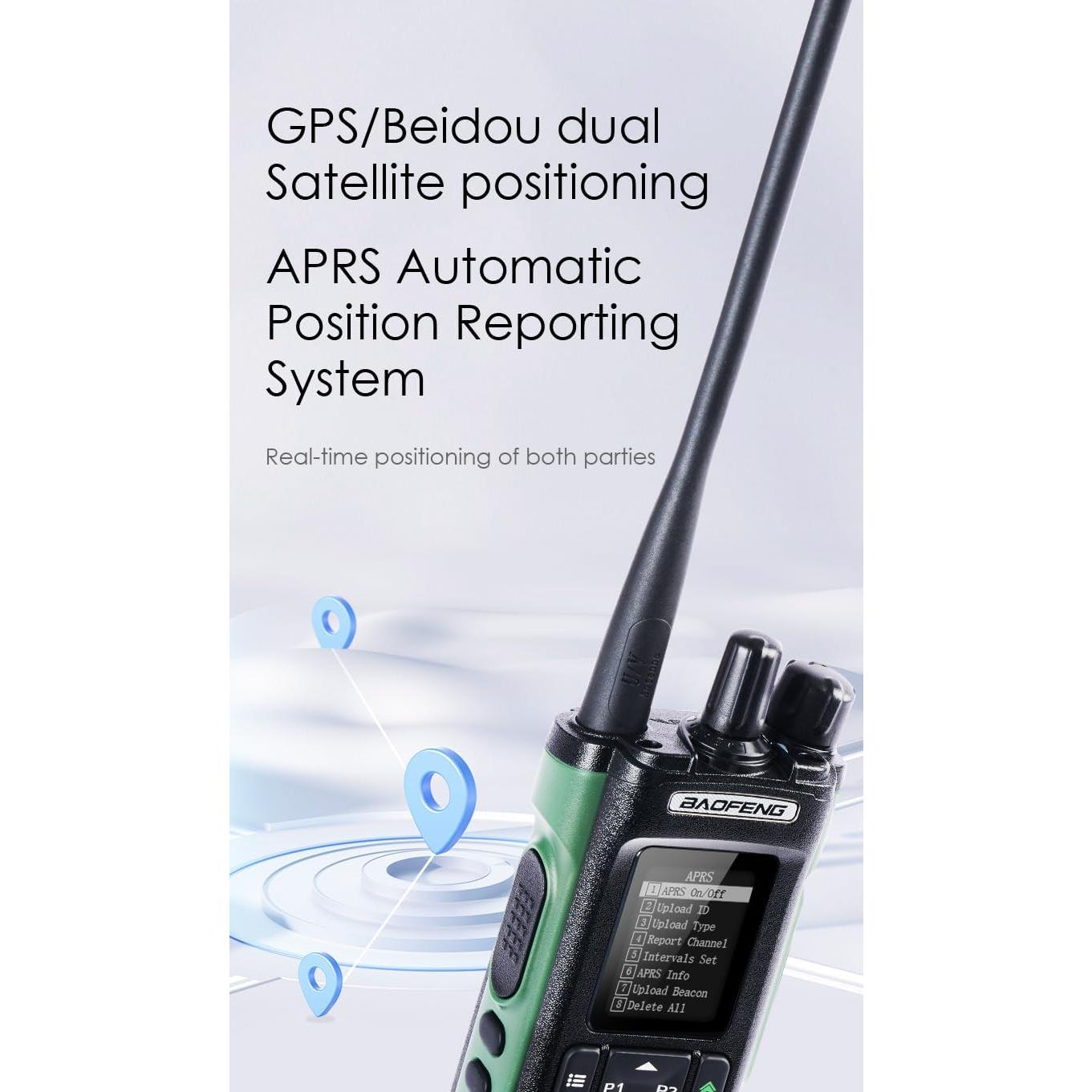 Walkie Talkie Digital Baofeng DM-32 10W GPS UHF VHF