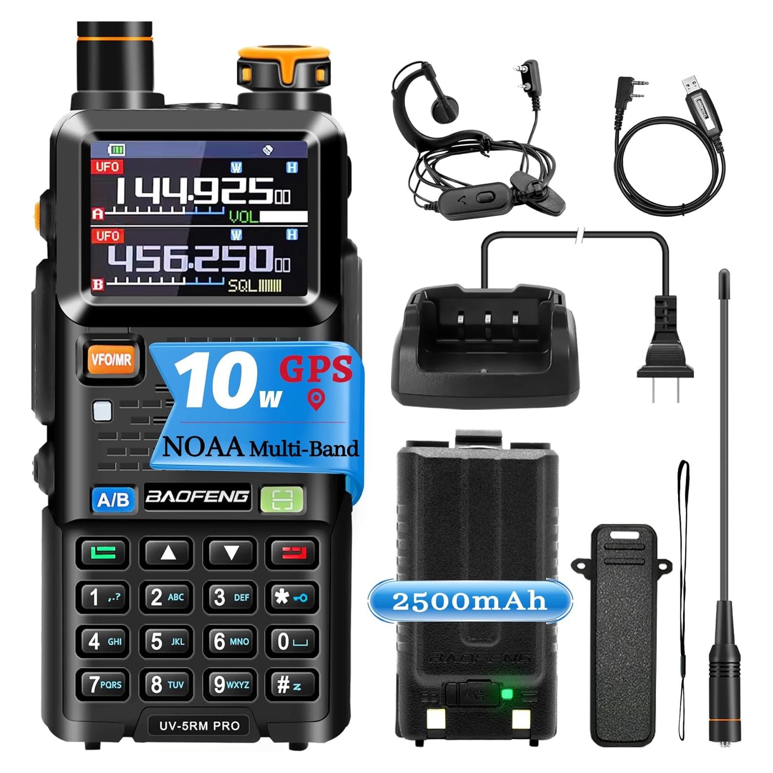 Radio BAOFENG UV-5RM PRO GPS 10W Portátil 2500mAh