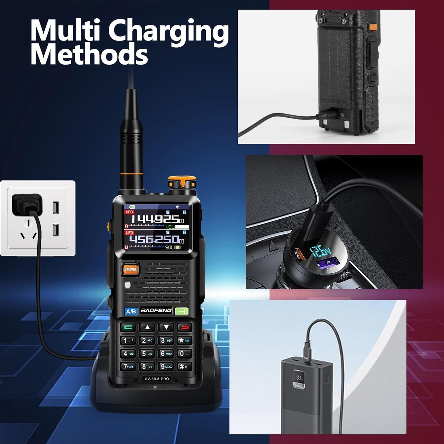 Radio BAOFENG UV-5RM PRO GPS 10W Portátil 2500mAh