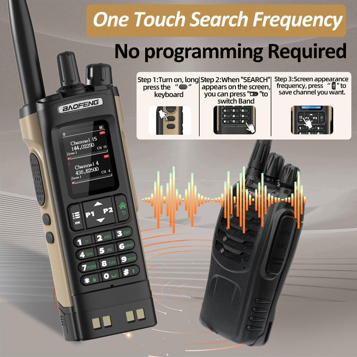 Radio de Ham Baofeng DM-32UV 10W DMR Recargable GPS 2500mAh