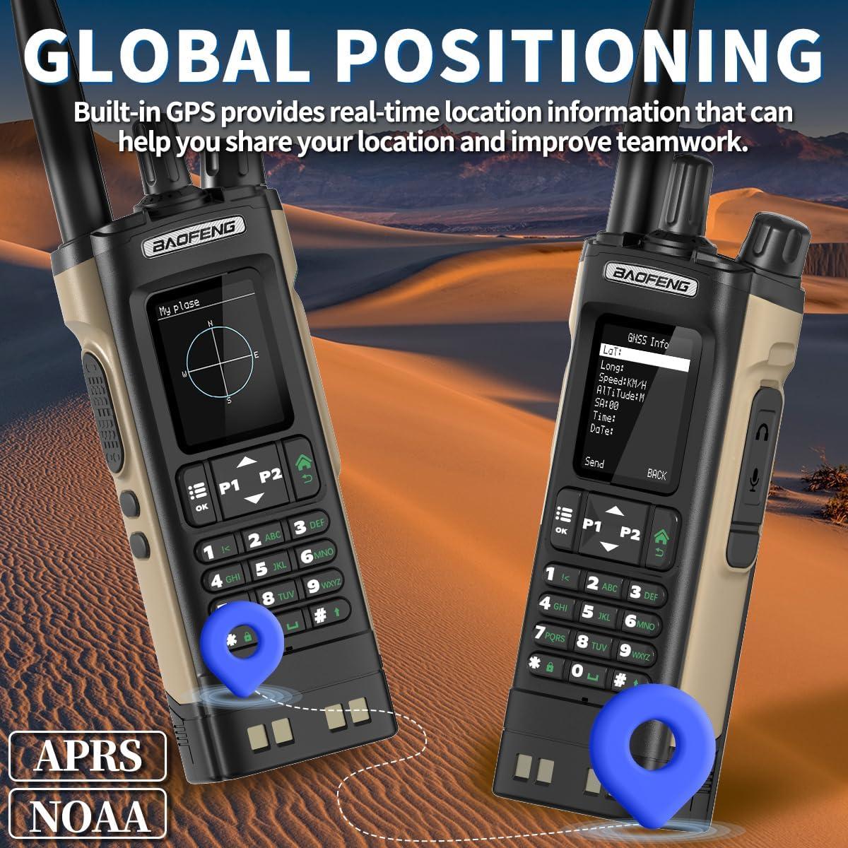 Radio de Ham Baofeng DM-32UV 10W DMR Recargable GPS 2500mAh