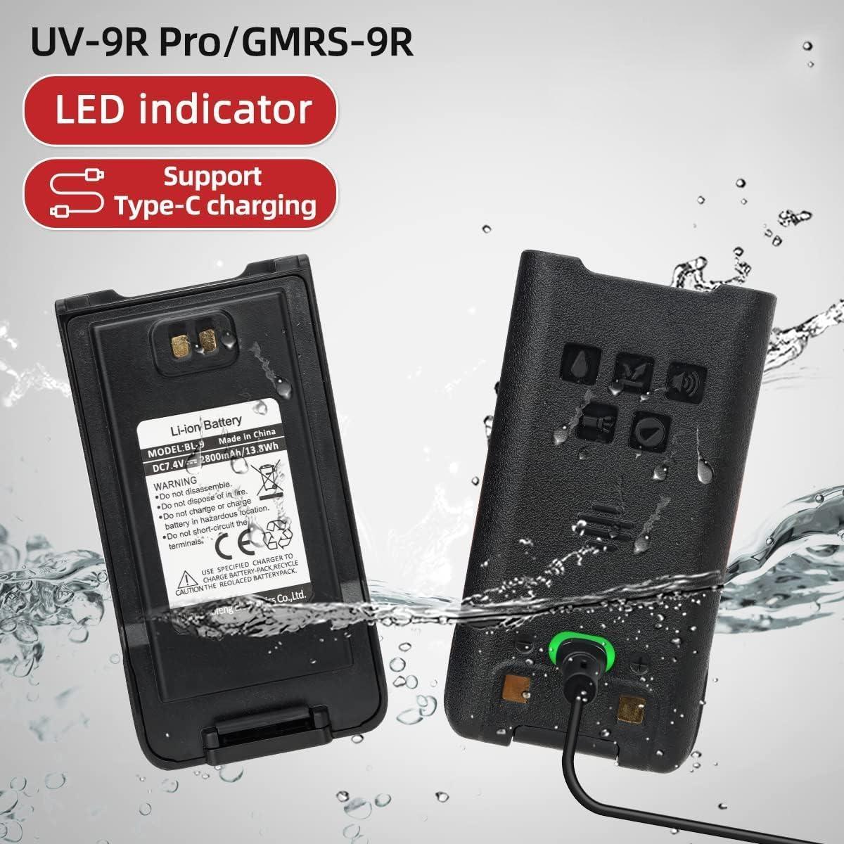 Radio Baofeng UV-9R Pro 8W Doble Banda VHF UHF Recargable