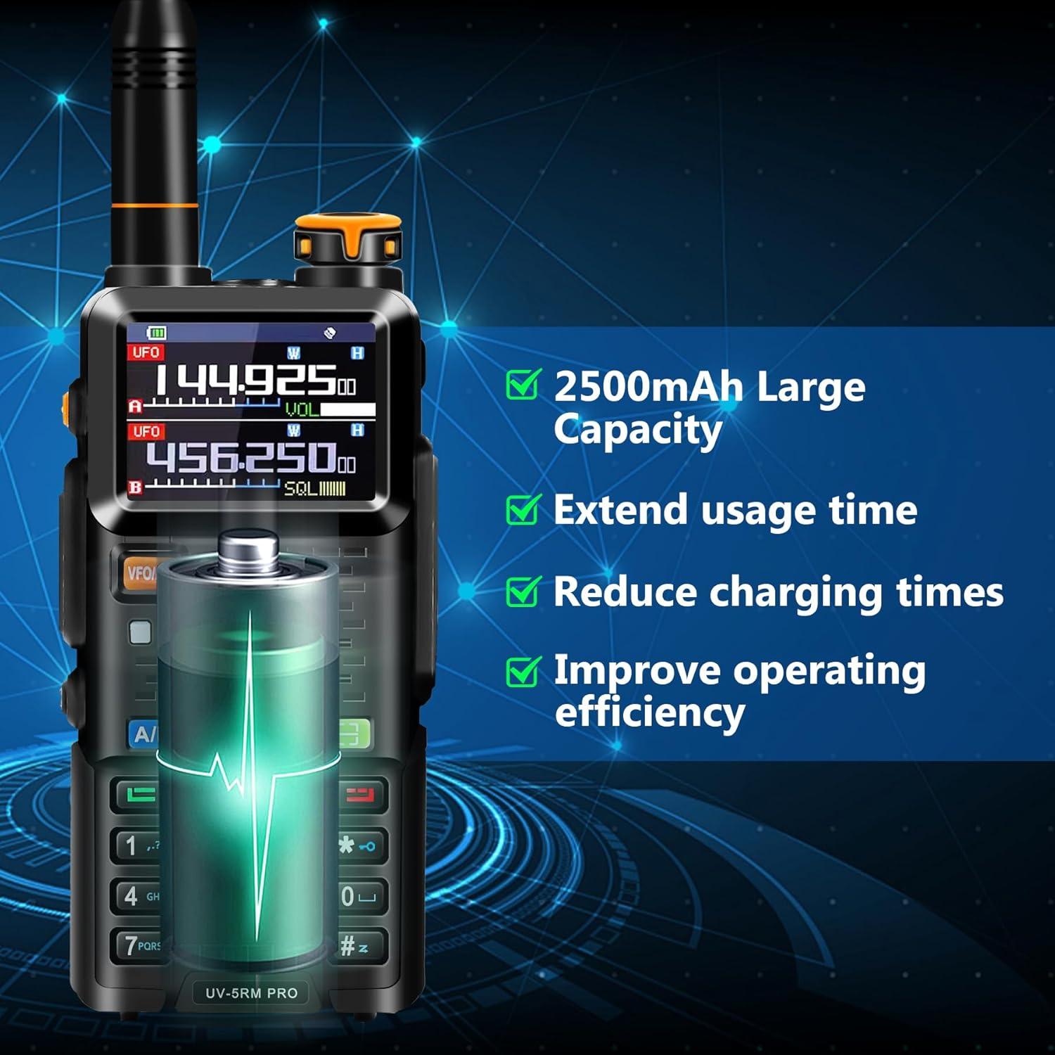 Radio de Ham BAOFENG UV-5RM PRO GPS 10W con 2 Baterías