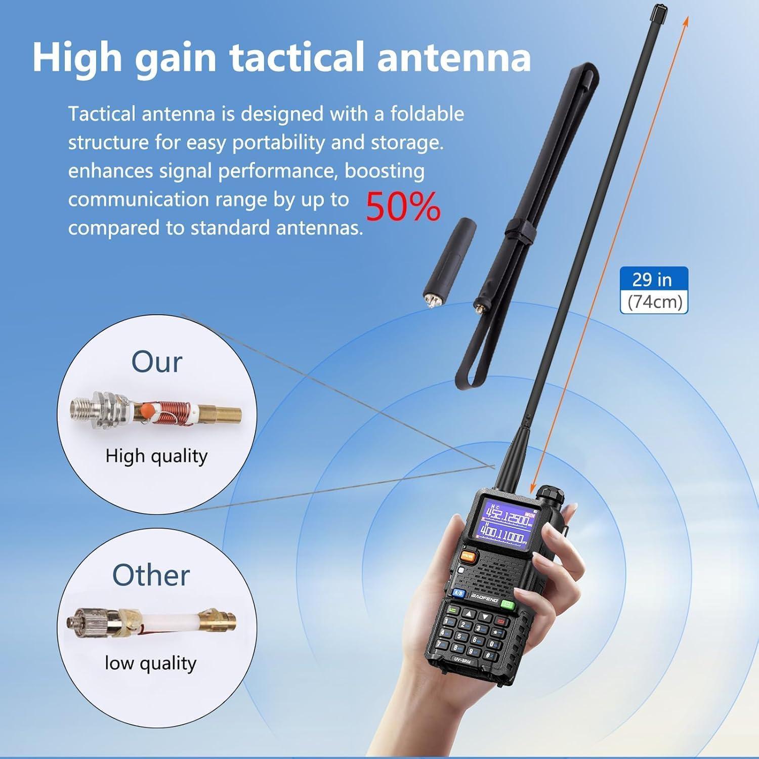 Walkie Talkie BAOFENG UV-5RM 10W con Receptor NOAA y Batería 2500mAh