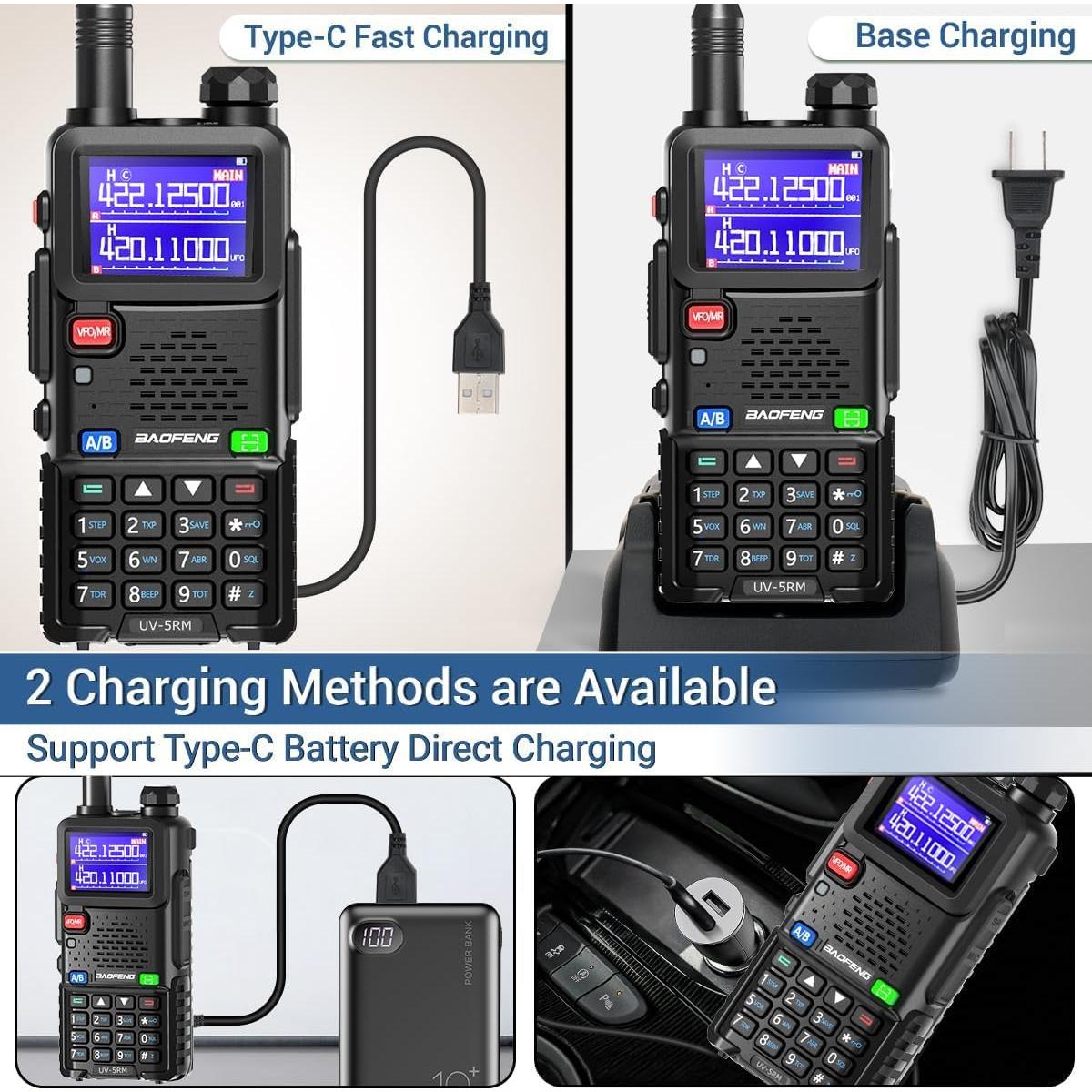 Walkie Talkie BAOFENG UV-5RM 10W con Receptor NOAA y Batería 2500mAh