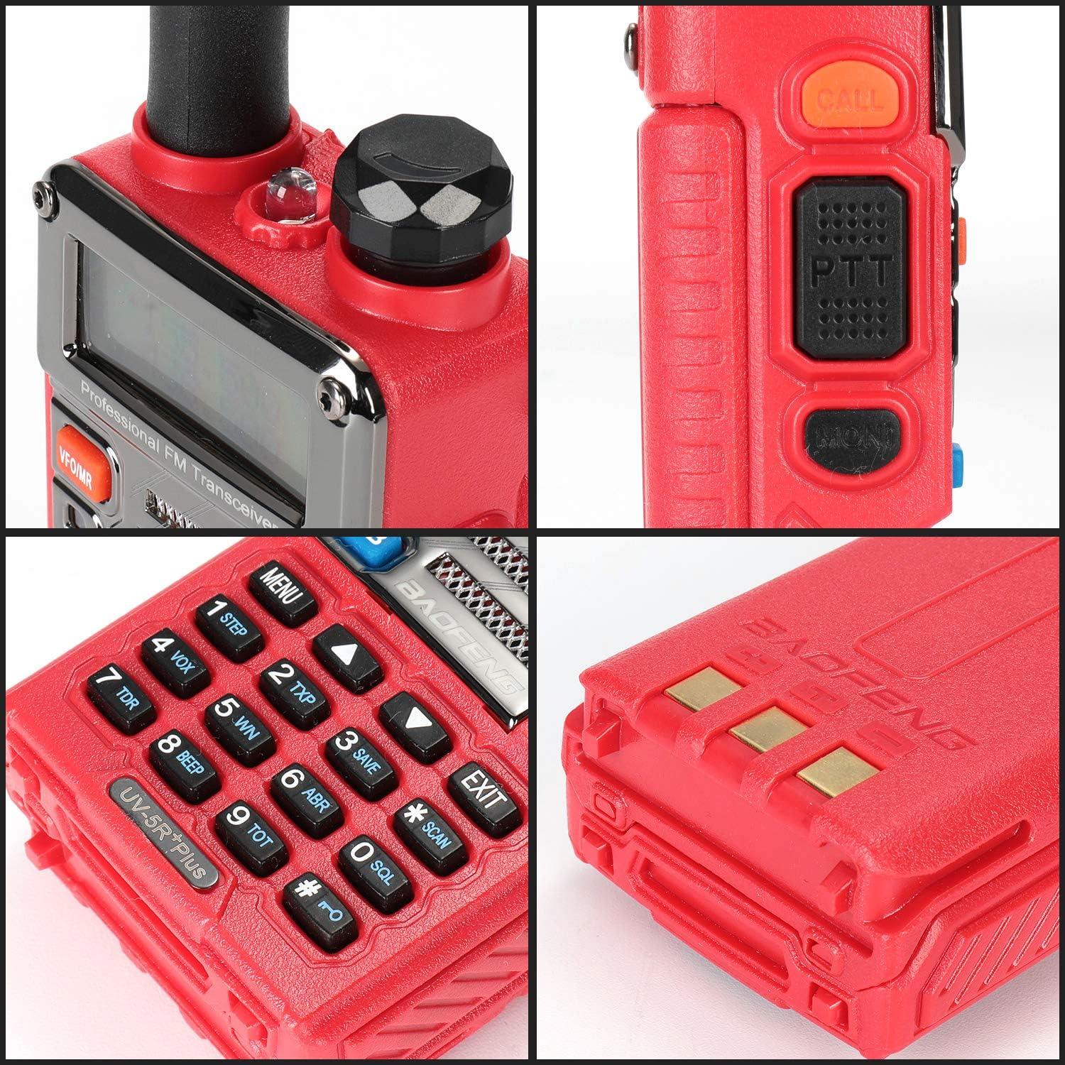 Radio Bidireccional BAOFENG UV-5R+ Plus Recargable Rojo