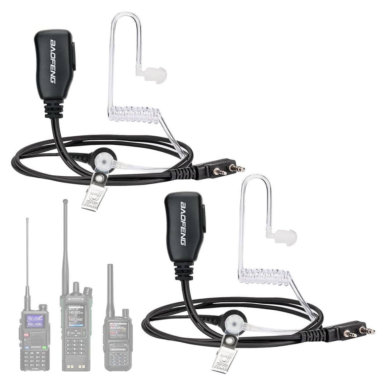 Auriculares Baofeng 2 Pin con Micrófono para Walkie Talkie