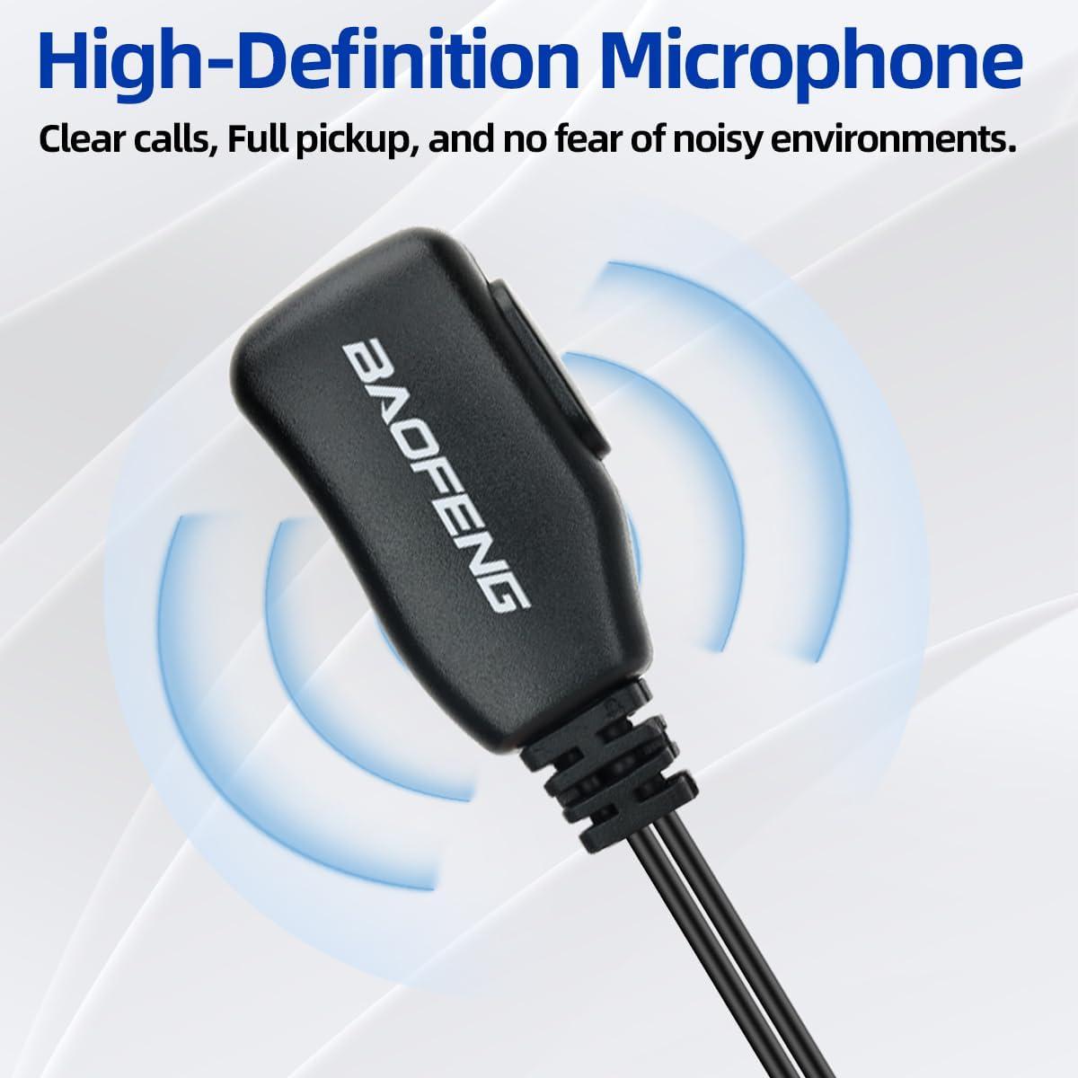 Auriculares Baofeng 2 Pin con Micrófono para Walkie Talkie