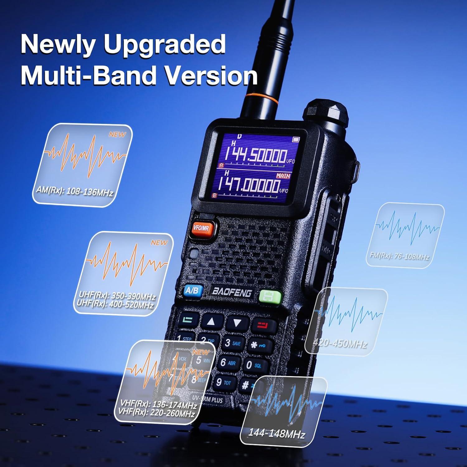 Radio Bidireccional BAOFENG UV-5RM Plus 10W UHF VHF USB-C