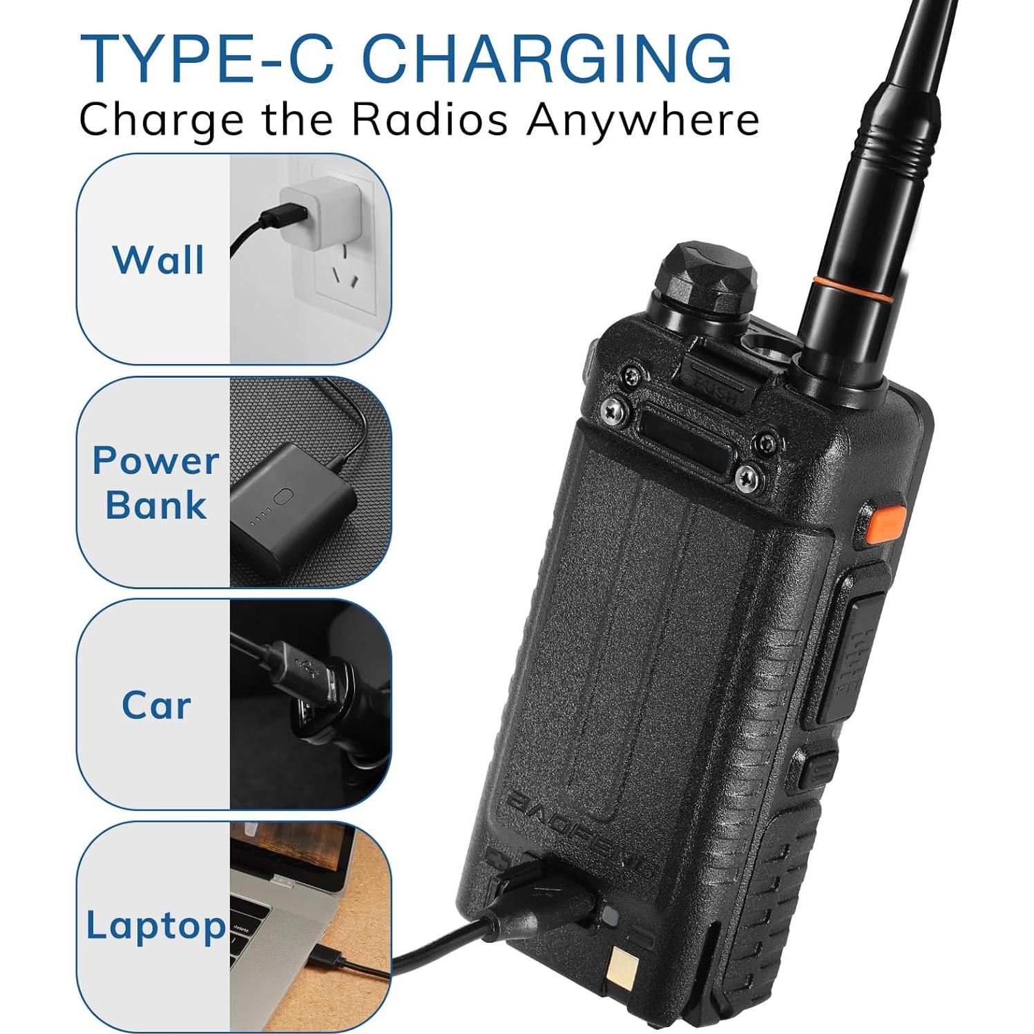 Radio Bidireccional BAOFENG UV-5RM Plus 10W UHF VHF USB-C