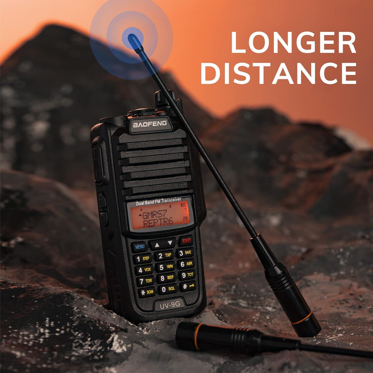 Radio BAOFENG UV-9G GMRS Impermeable IP67 con Escáner NOAA