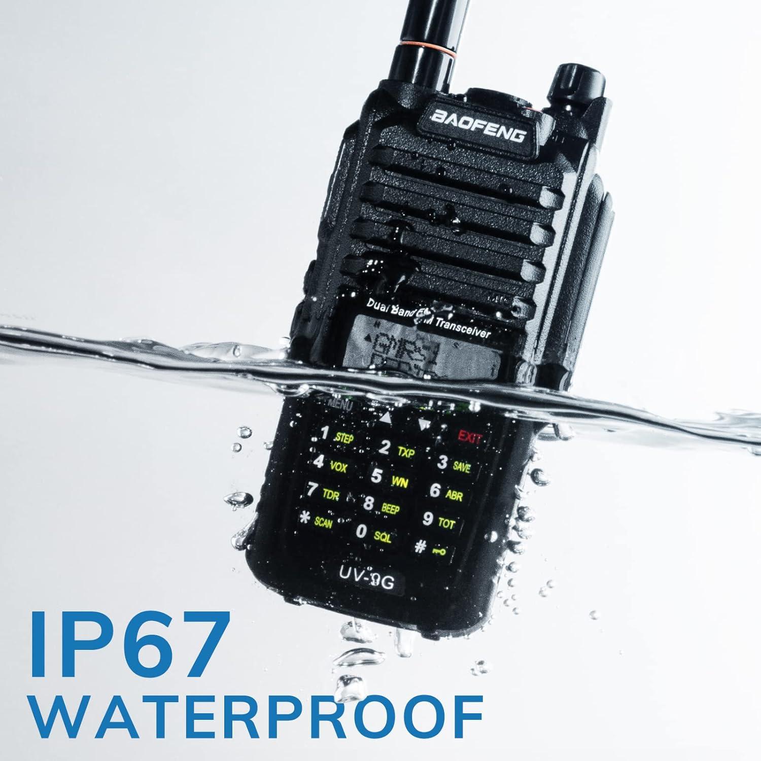 Radio BAOFENG UV-9G GMRS Impermeable IP67 con Escáner NOAA