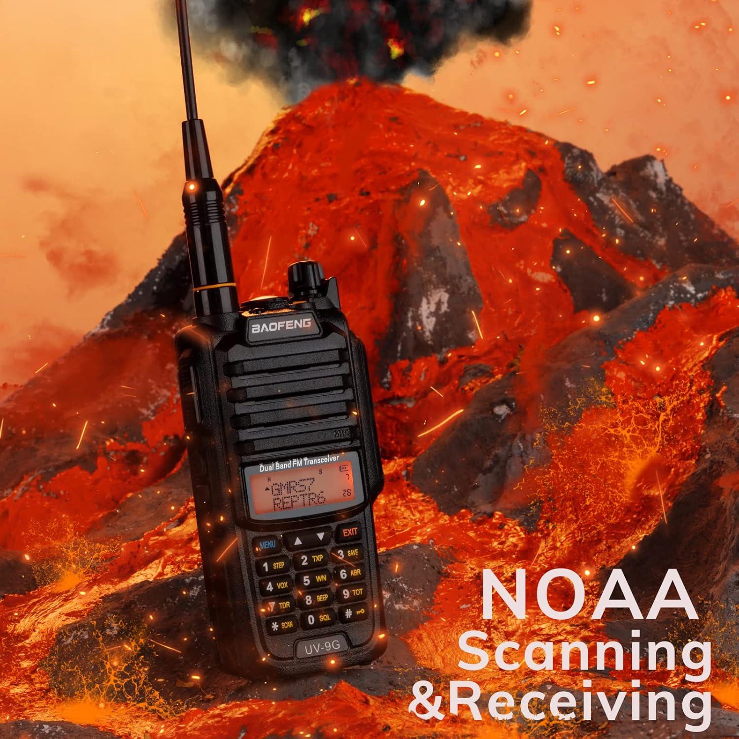 Radio BAOFENG UV-9G GMRS Impermeable IP67 con Escáner NOAA