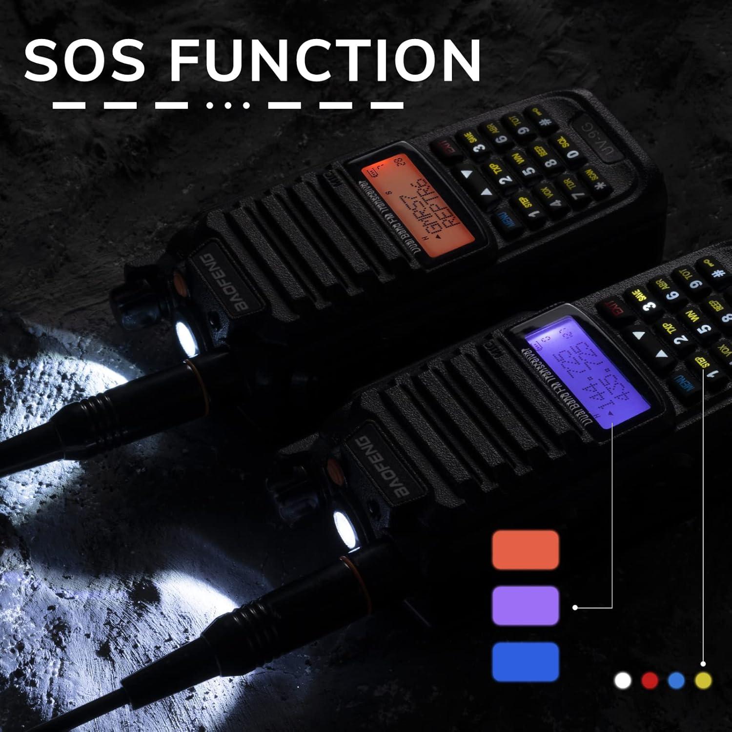 Radio BAOFENG UV-9G GMRS Impermeable IP67 con Escáner NOAA