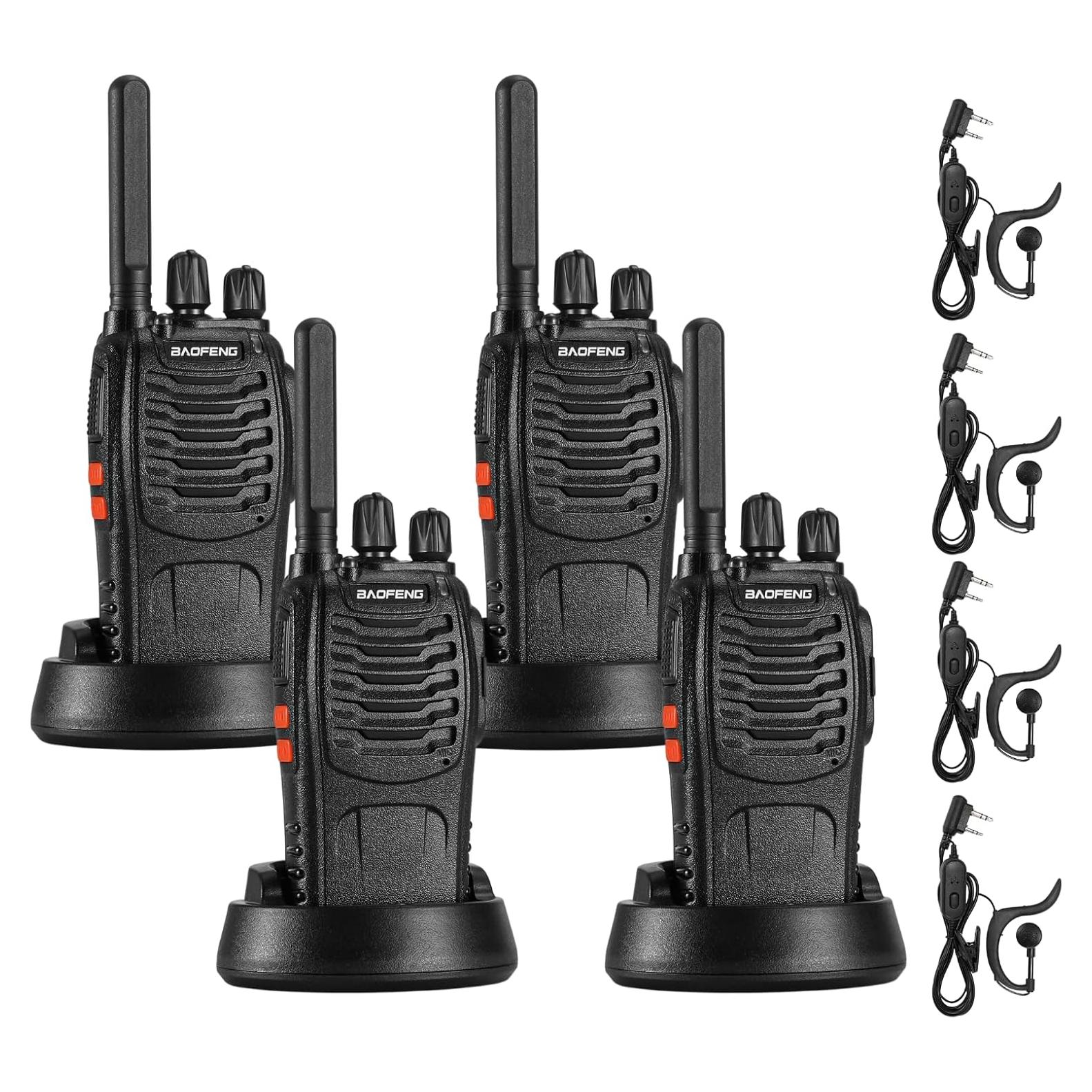 Walkie Talkies Baofeng BF-88ST - 4 Piezas, USB-C, VOX, IP54