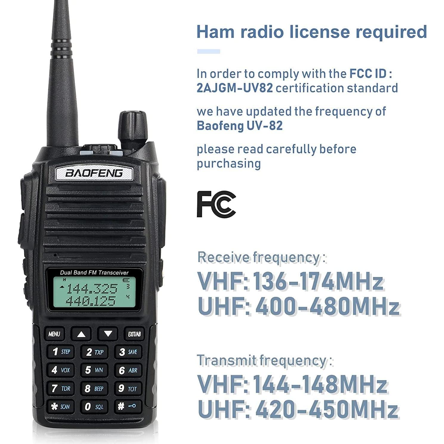 Radio Portátil Baofeng UV-82 2P con Programador Inalámbrico