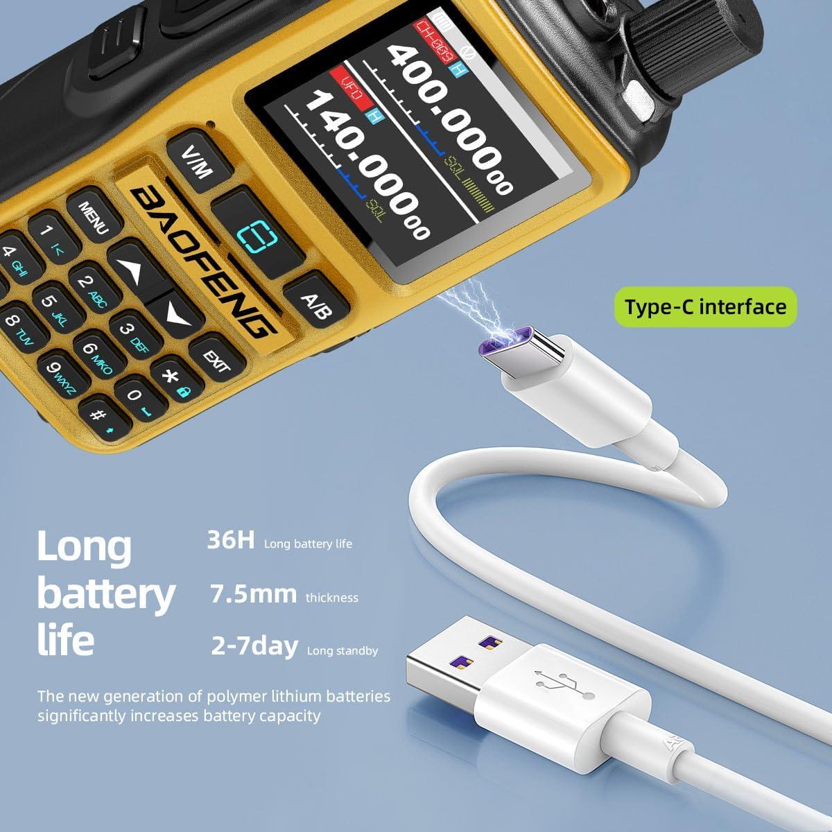 Radio Inalámbrica Baofeng UV-5R Mini 5W Doble Banda Bluetooth