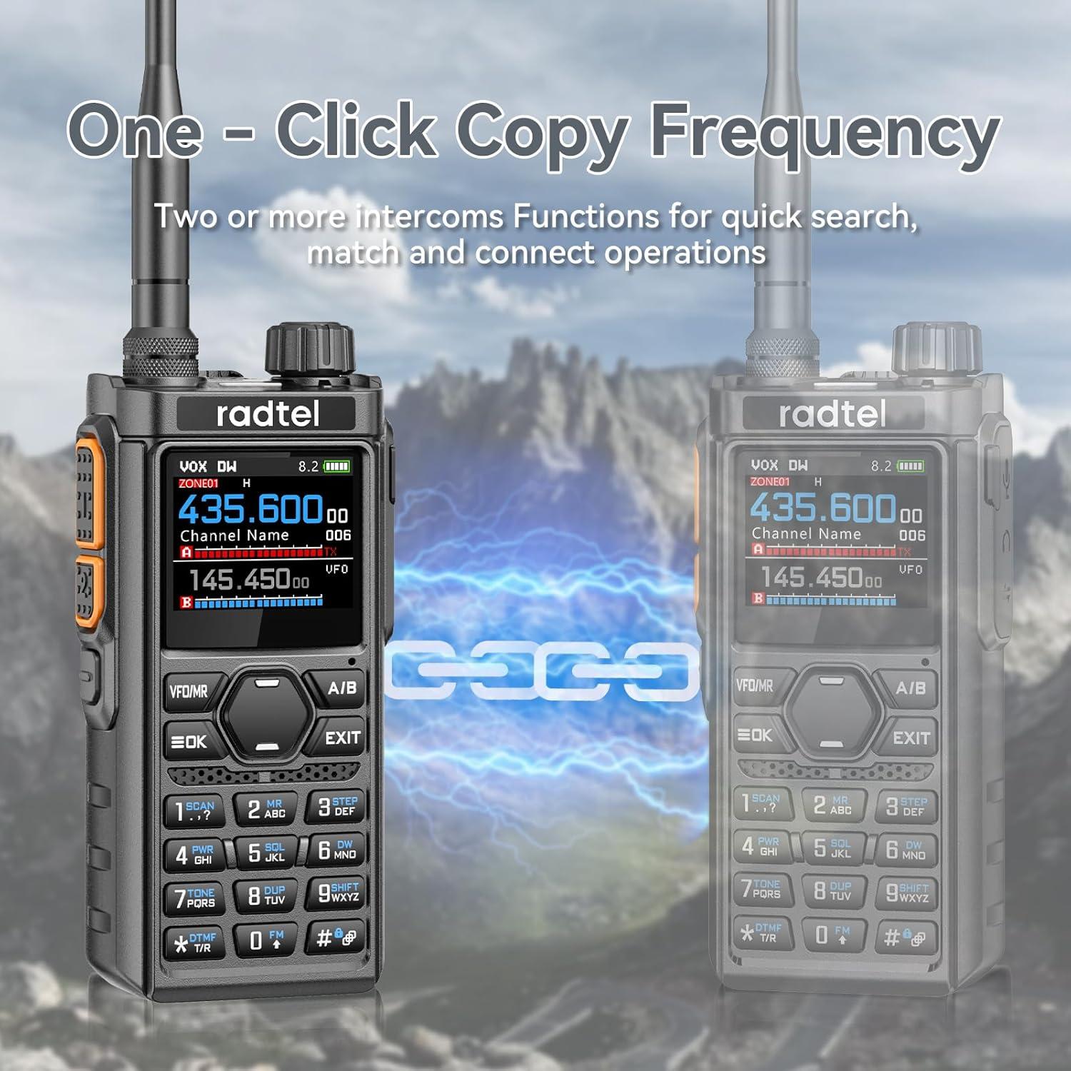 Radio Portátil Radtel RT-910B 5W Multi-Banda 960 Canales