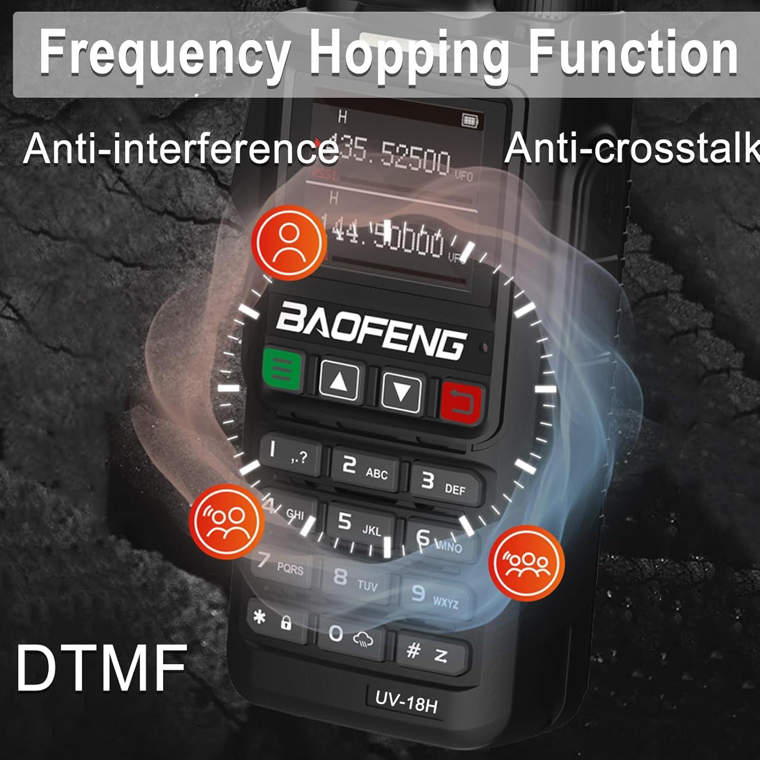 Radio BAOFENG UV-18H 5W GPS USB-C Walkie Talkie 730g