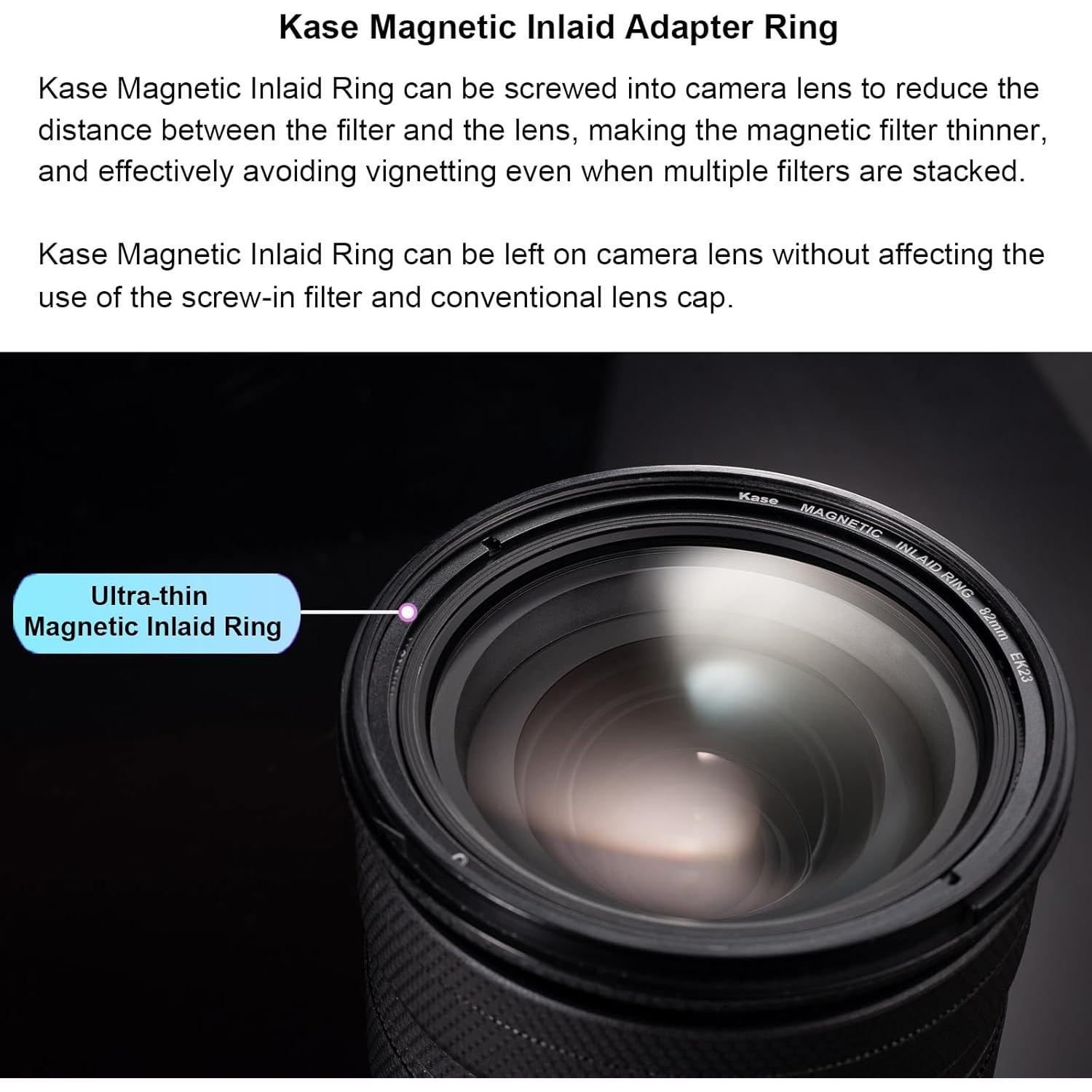 Kit de Filtros Magnéticos Kase Wolverine 82mm CPL UV con Bolsa