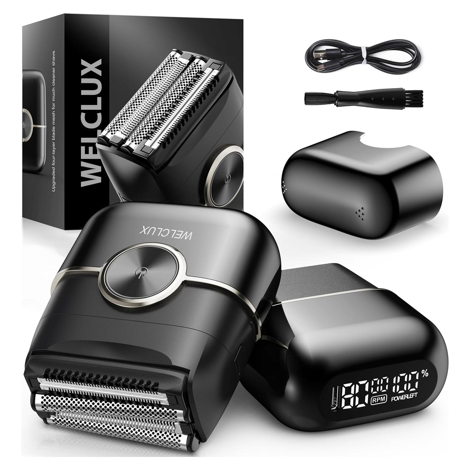 Afeitadora Eléctrica Welclux FK-706 Mini IPX7 4 Cuchillas