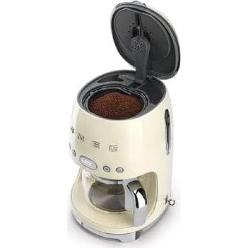 Cafetera de Goteo Smeg DCF12 Retro Crema con Jarra Extra
