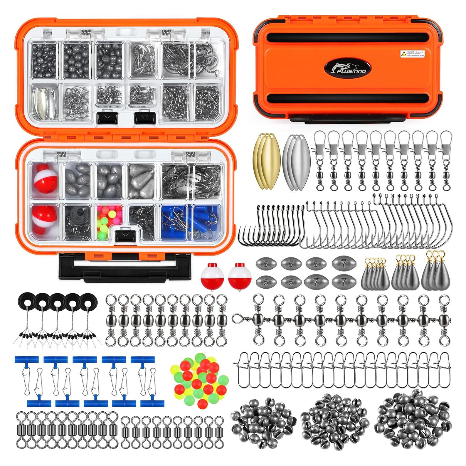 Kit de Accesorios de Pesca PLUSINNO 253pcs con Caja Organizada