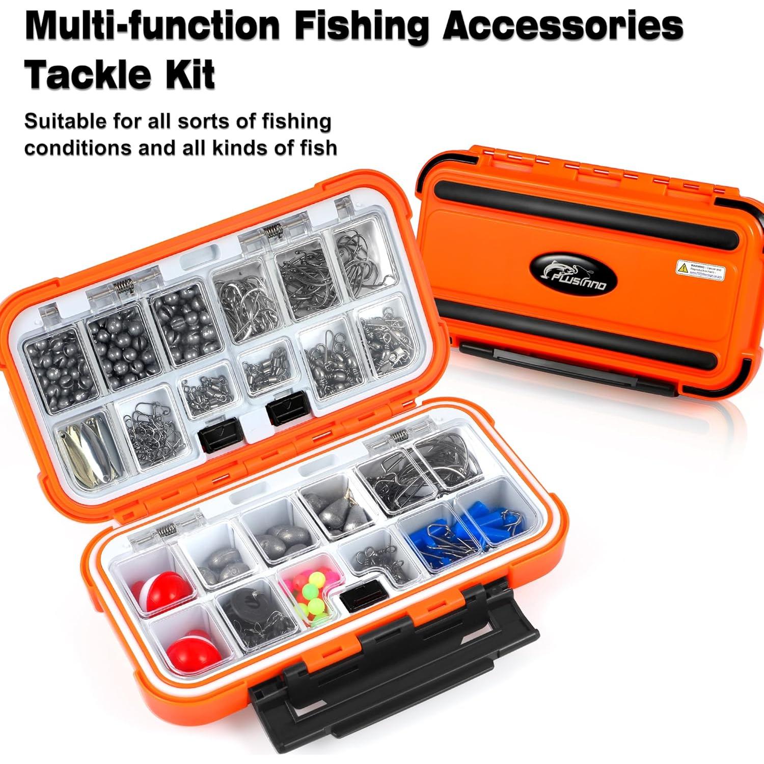 Kit de Accesorios de Pesca PLUSINNO 253pcs con Caja Organizada