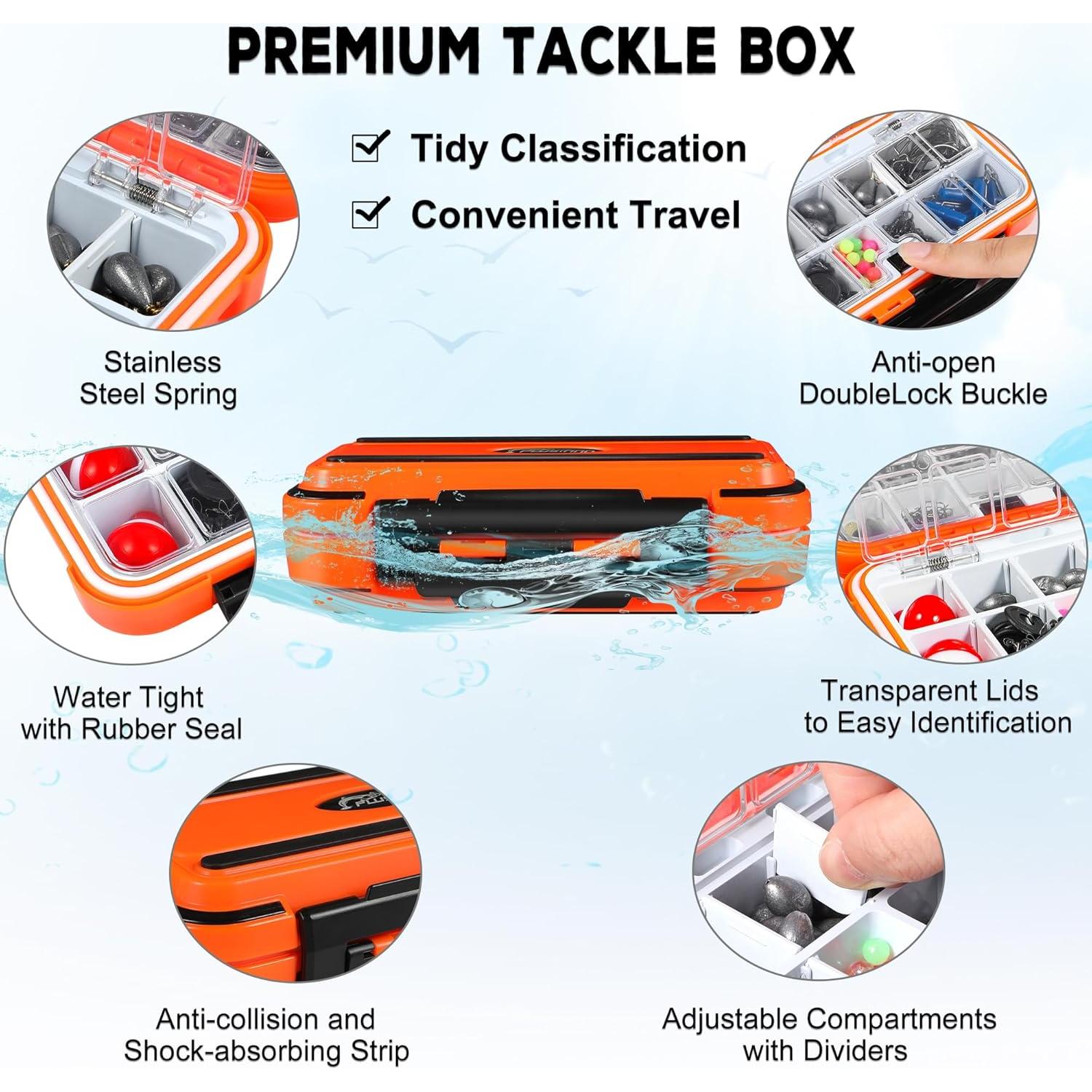 Kit de Accesorios de Pesca PLUSINNO 253pcs con Caja Organizada