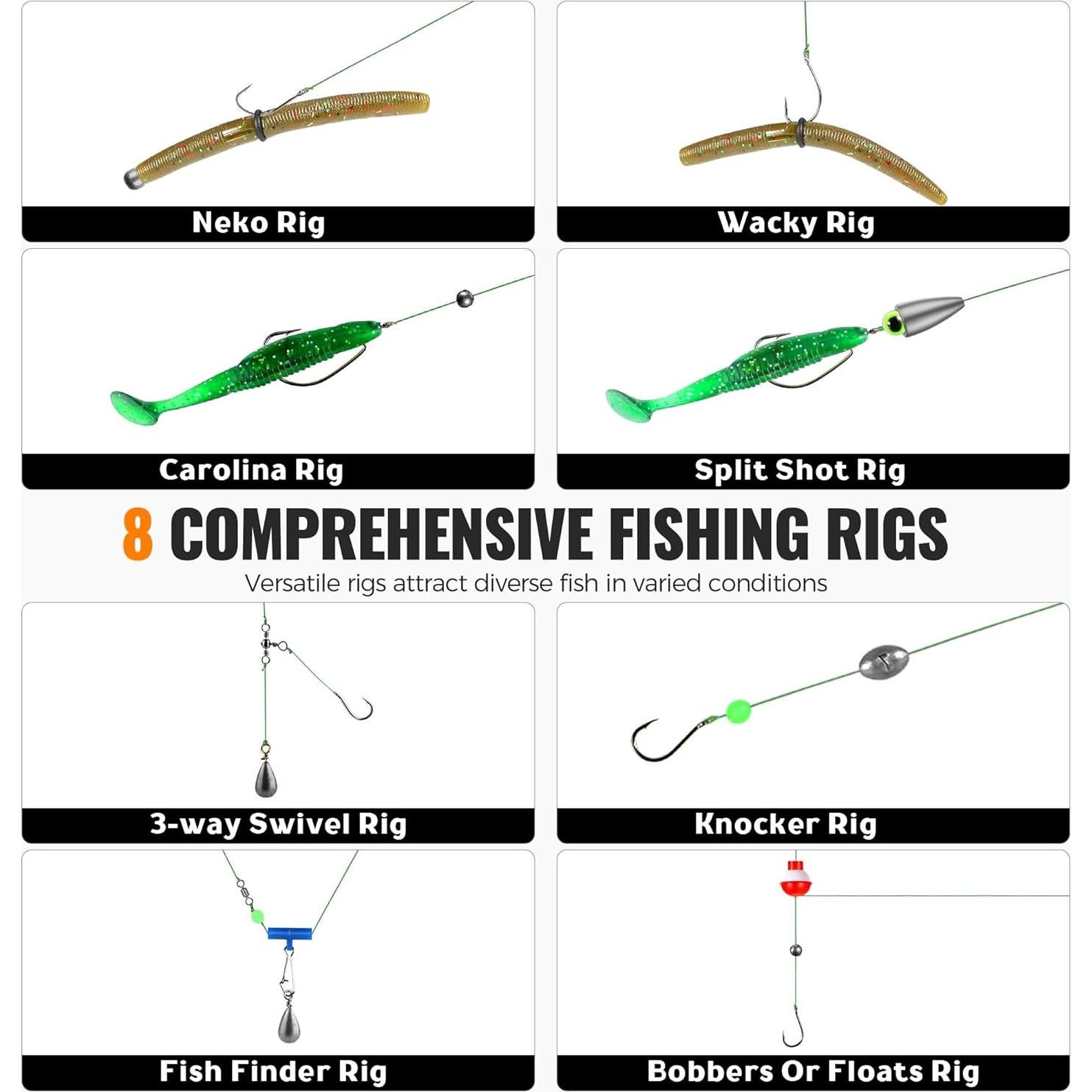 Kit de Accesorios de Pesca PLUSINNO 253pcs con Caja Organizada