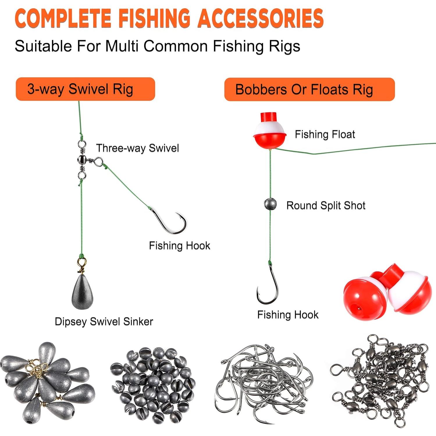 Kit de Accesorios de Pesca PLUSINNO 253pcs con Caja Organizada