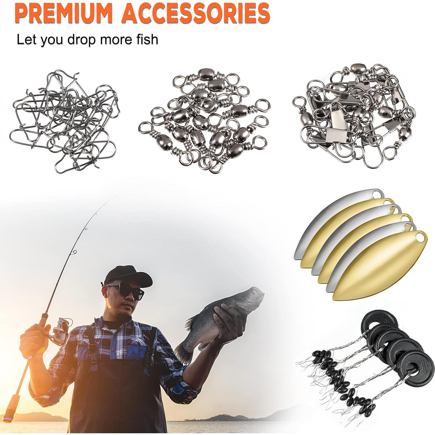 Kit de Accesorios de Pesca PLUSINNO 253pcs con Caja Organizada