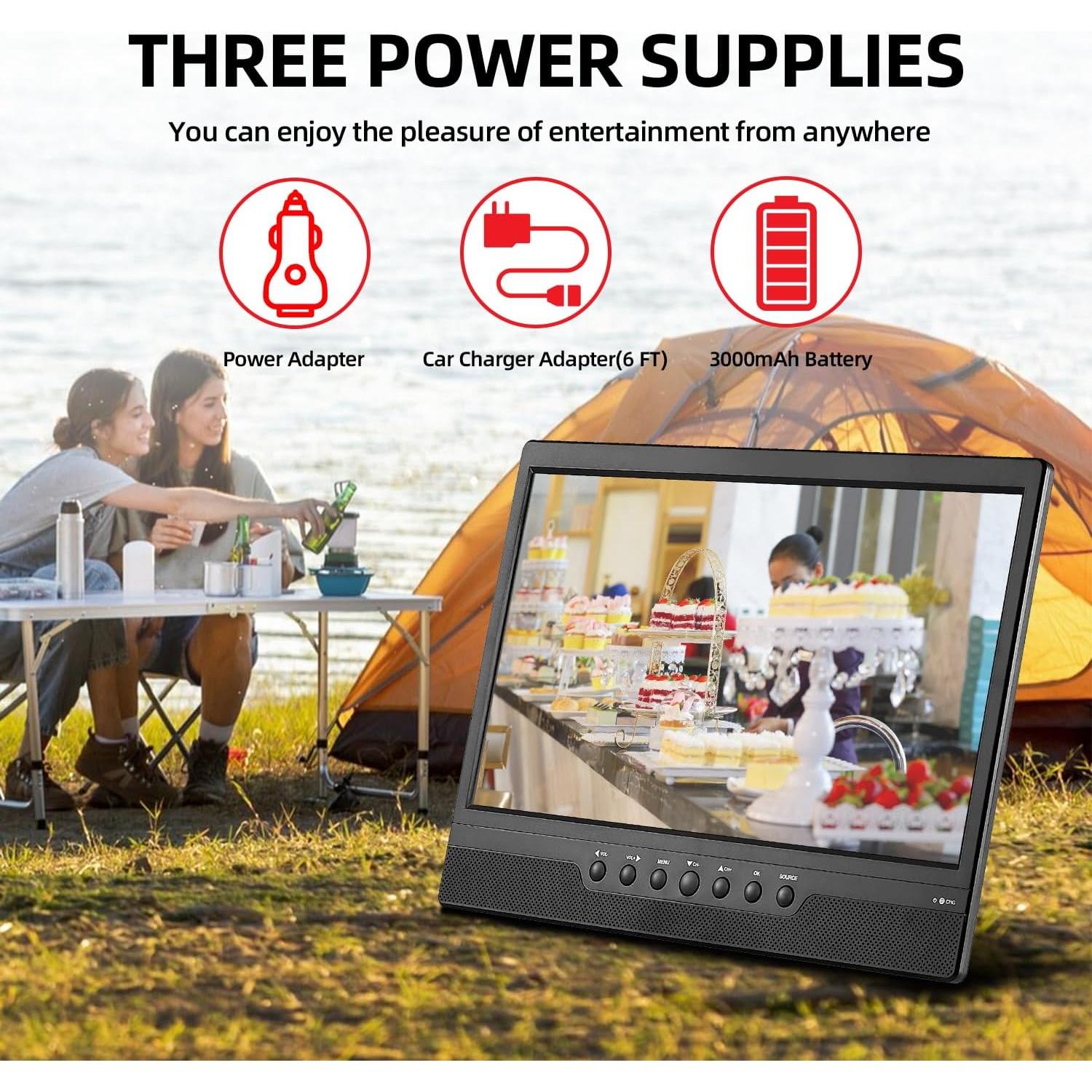 Televisor portátil Othoig 14" (35.56 cm) HDMI USB para camping