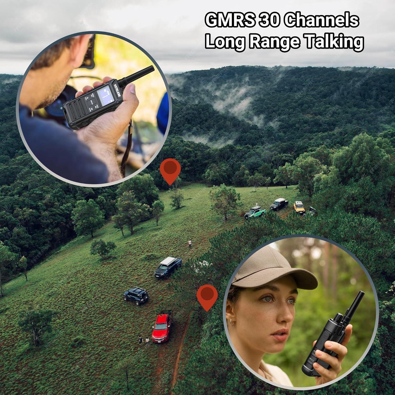 Walkie Talkies KETELESE T3G IP67 Recargables 4 Pack