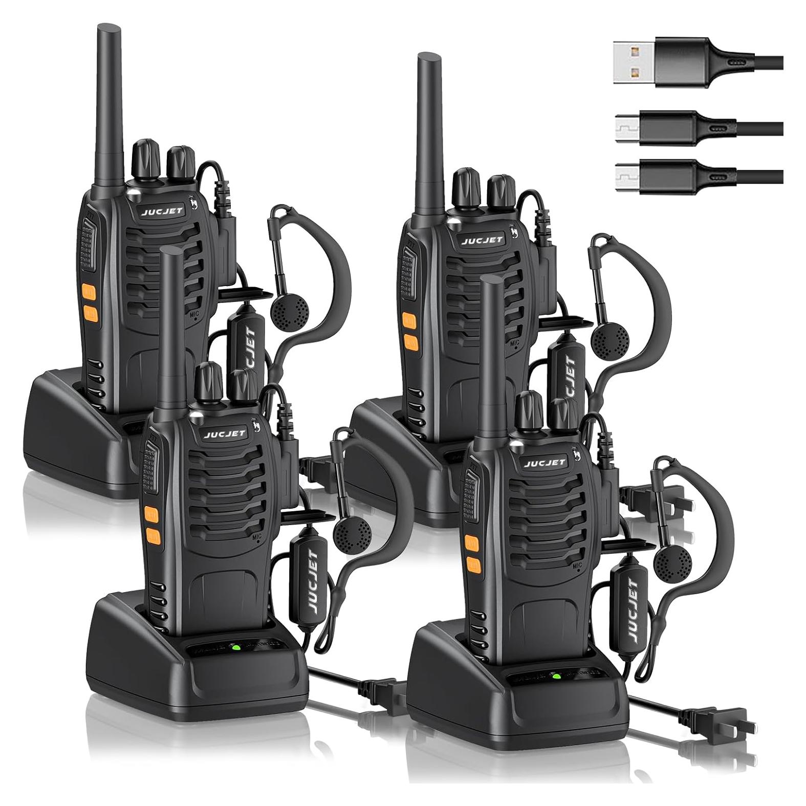 Walkie Talkies JUCJET H888S 4 Pack UHF 2W 8.05 km