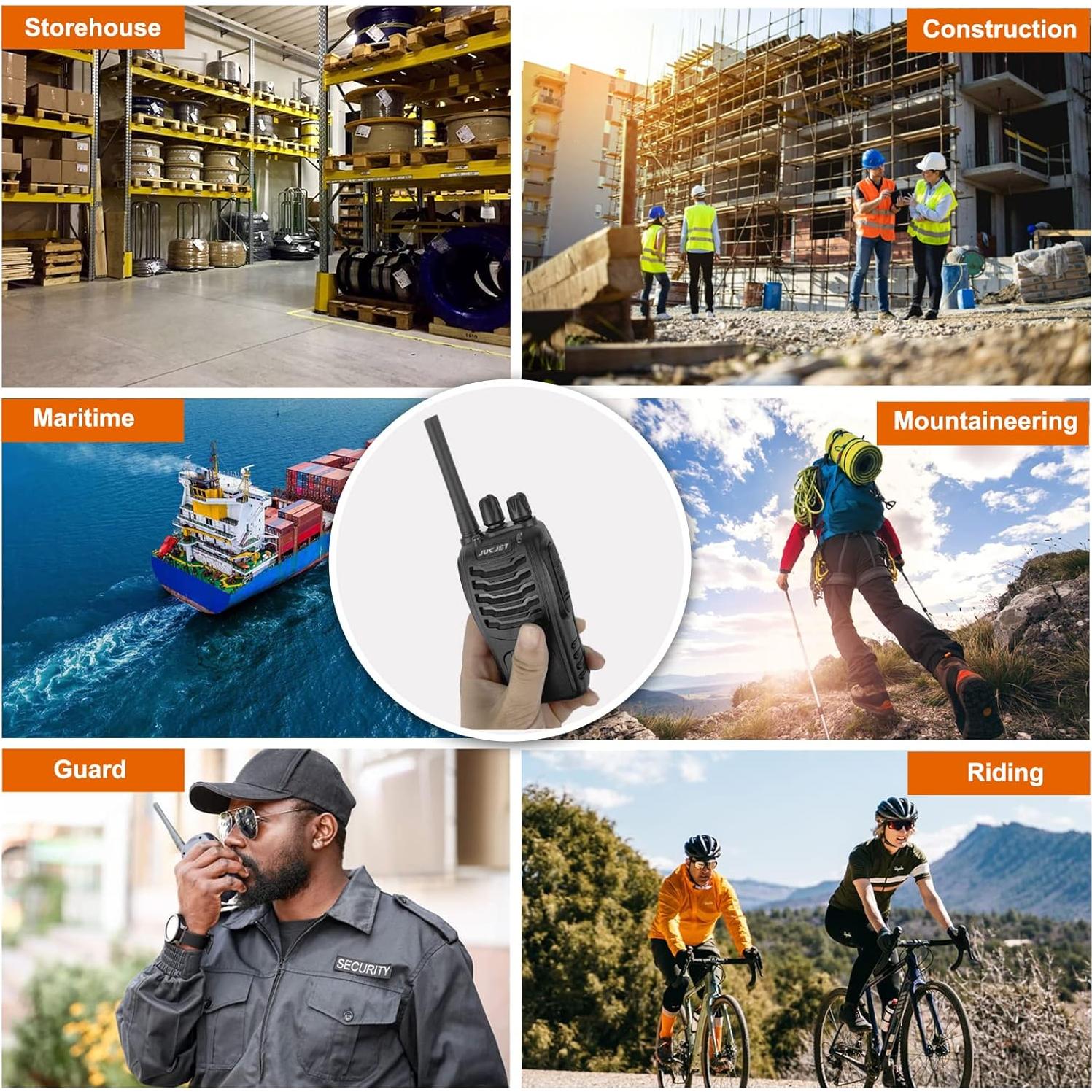 Walkie Talkies JUCJET H888S 4 Pack UHF 2W 8.05 km