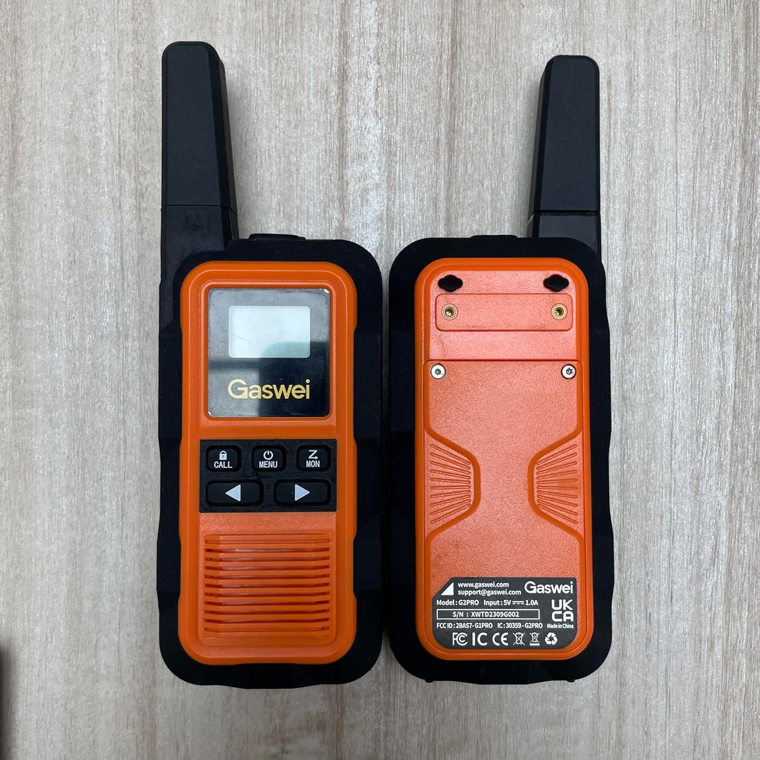 Walkie Talkies Gaswei G2pro Impermeables 2W 2 Paquete Naranja