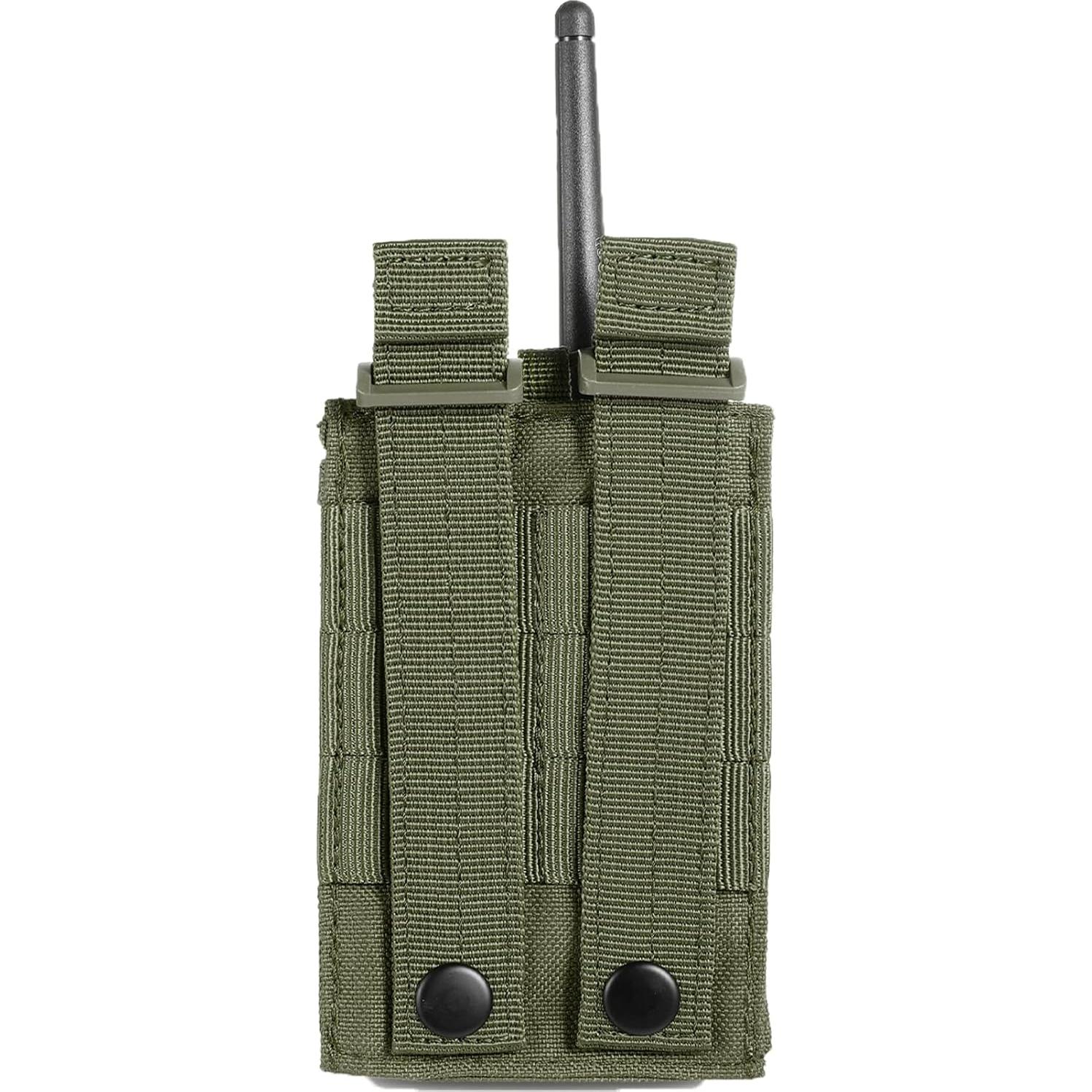 Soporte de Radio Táctico FRTKK Molle Verde Ejército 15x4.3cm