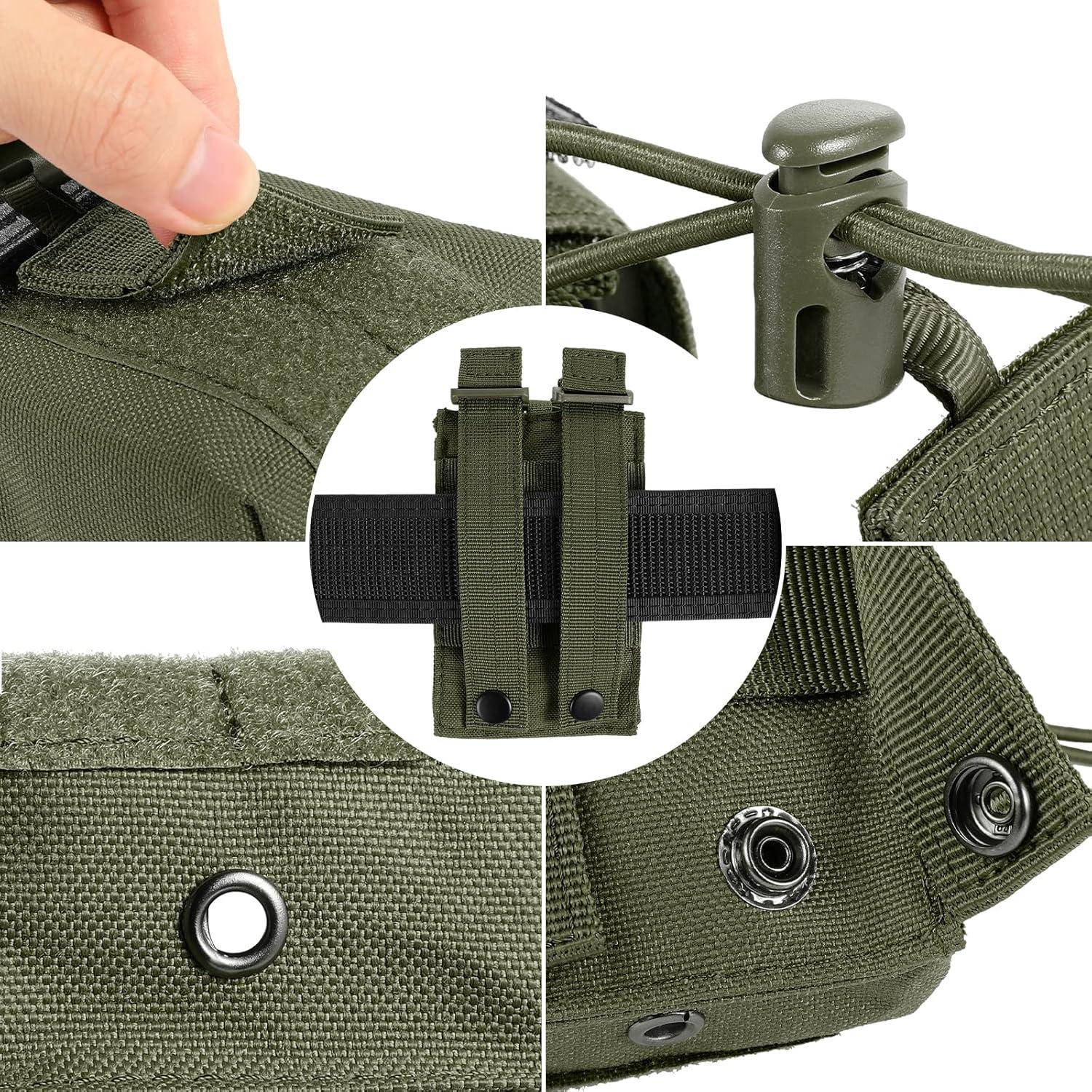 Soporte de Radio Táctico FRTKK Molle Verde Ejército 15x4.3cm