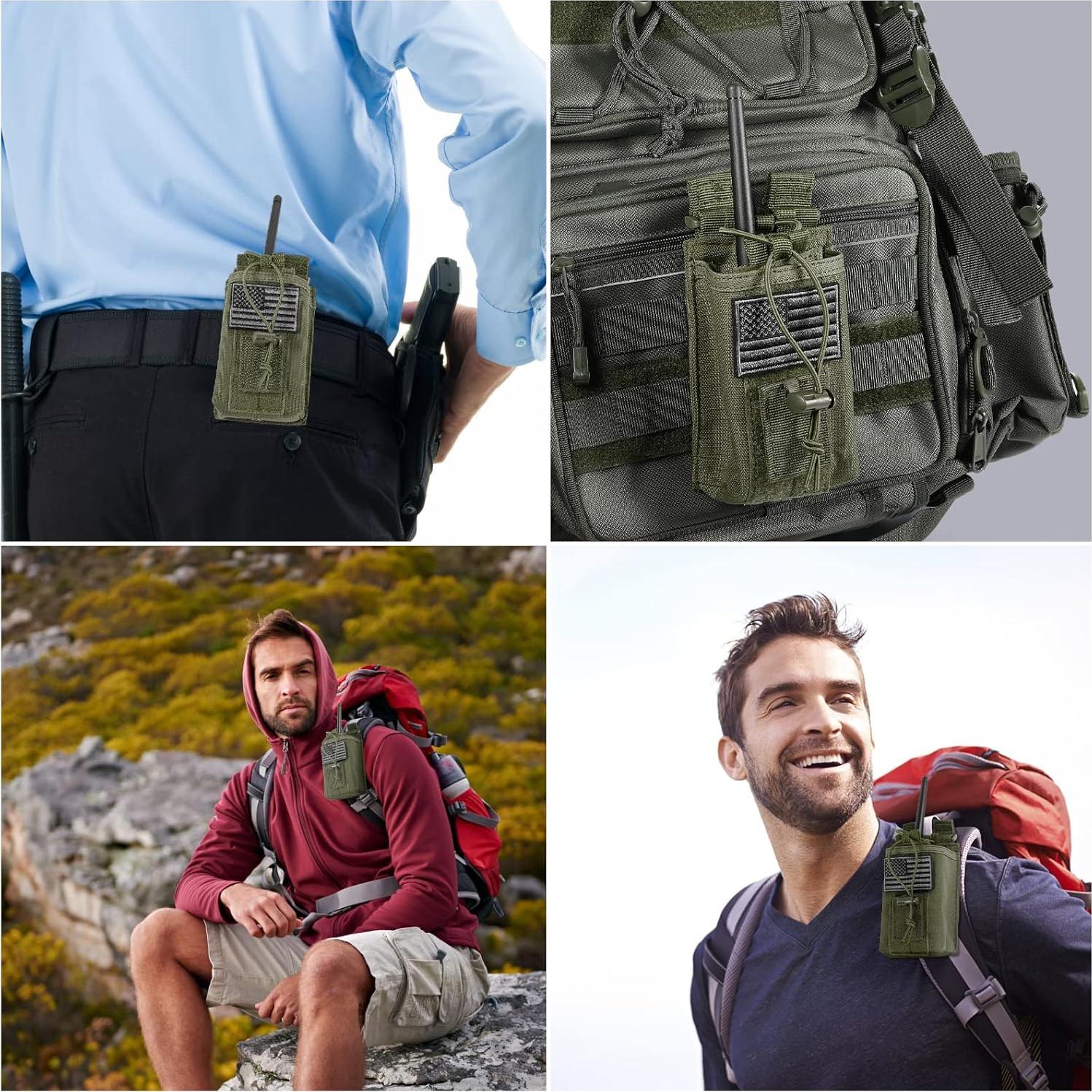 Soporte de Radio Táctico FRTKK Molle Verde Ejército 15x4.3cm