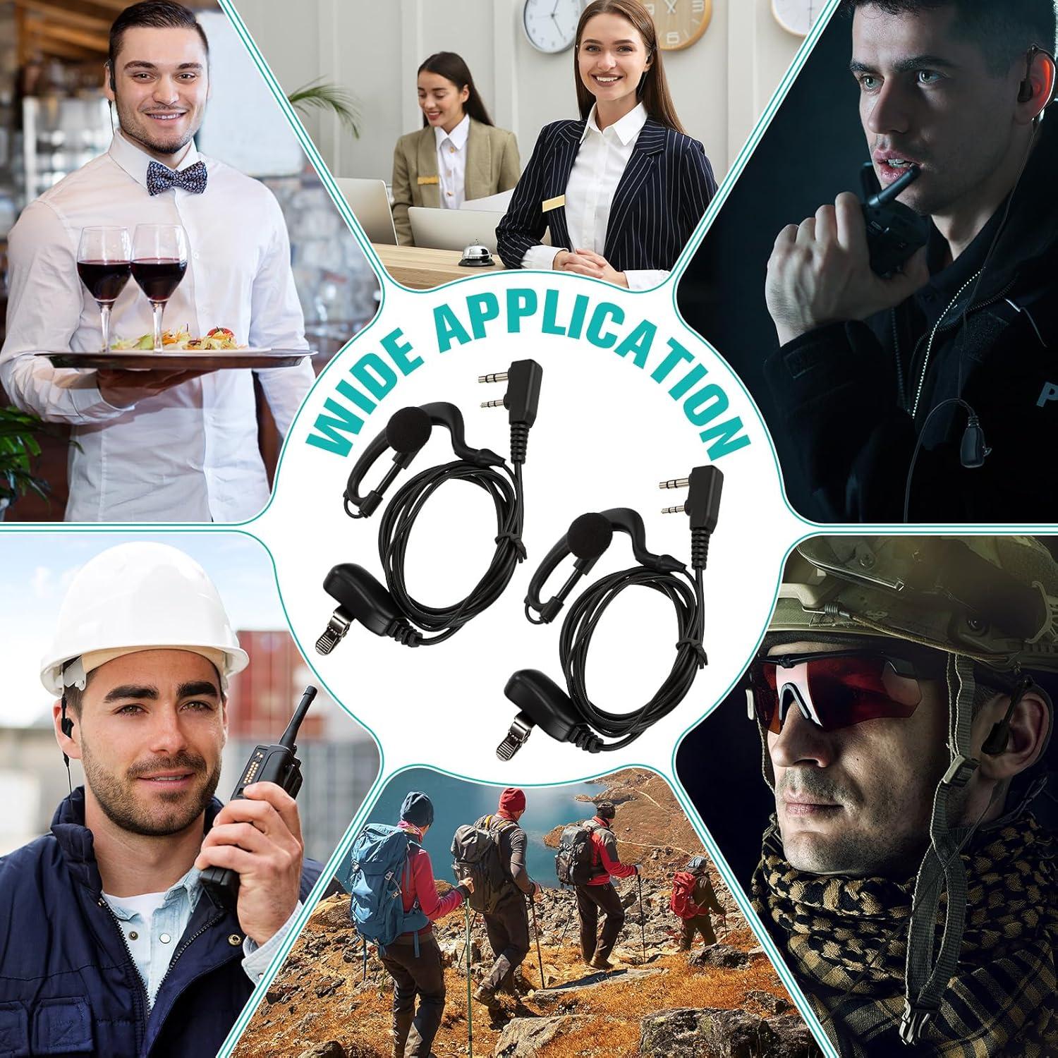 20 Auriculares Walkie Talkie con Micrófono PTT 2 Pines Saysurey