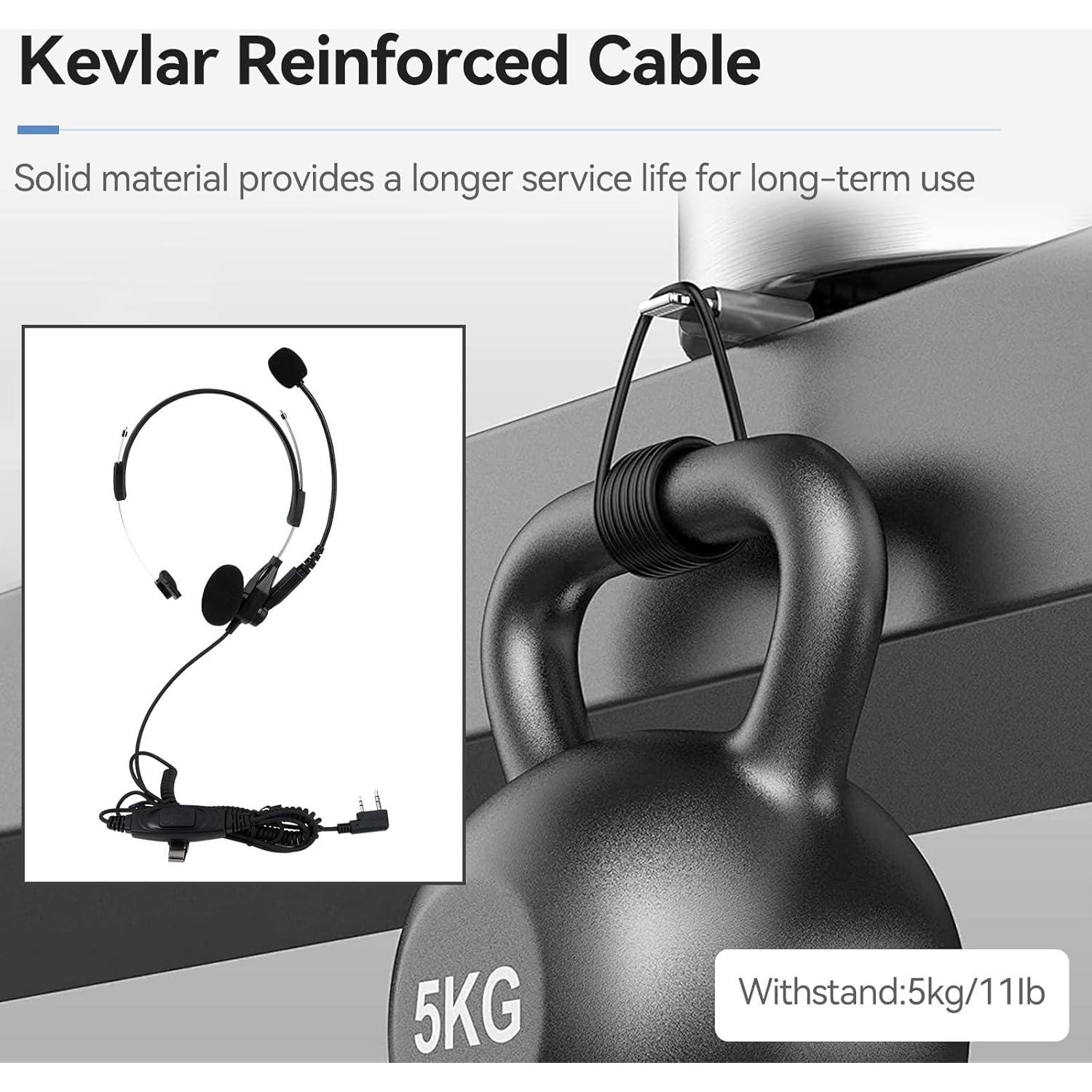 Auricular de Dos Vías Retevis EHK013 con Micrófono y Kevlar
