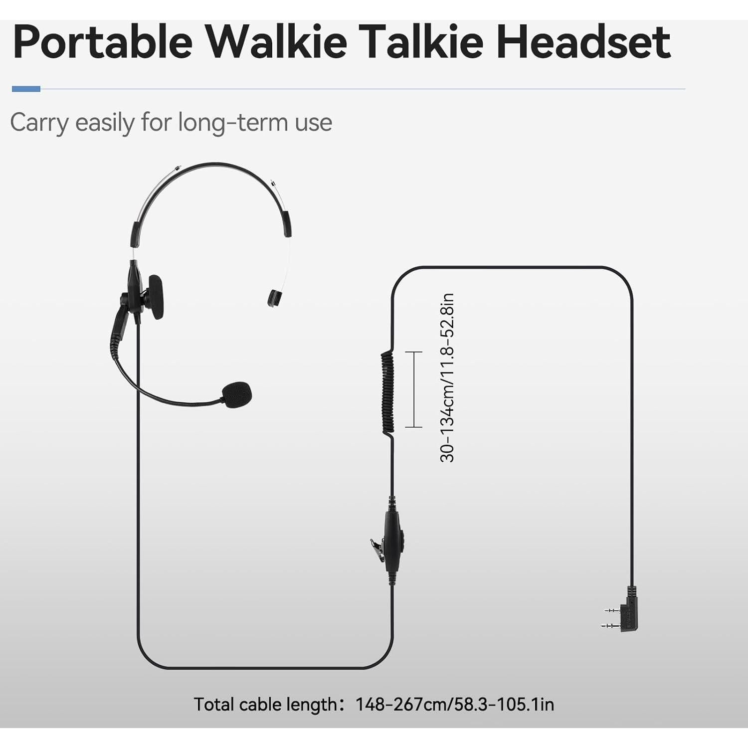 Auricular de Dos Vías Retevis EHK013 con Micrófono y Kevlar