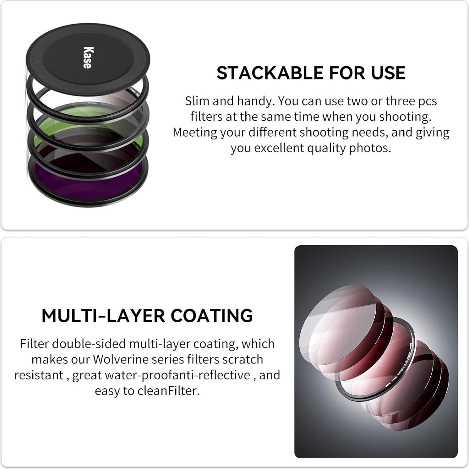 Filtro ND100000 Kase Wolverine 58mm con Adaptador Magnético