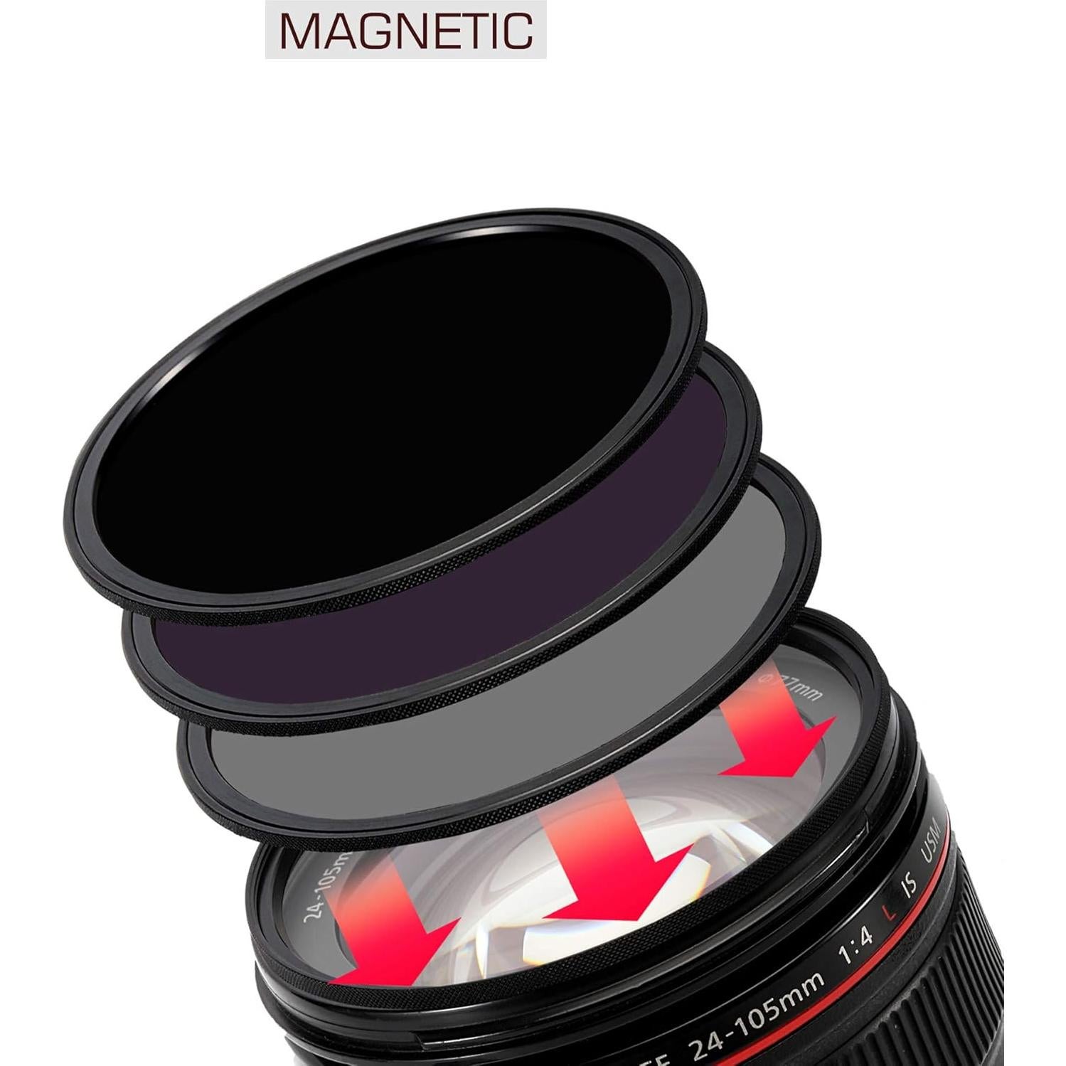 Filtro de Vidrio Óptico Templado Kase Wolverine 67mm ND Kit II