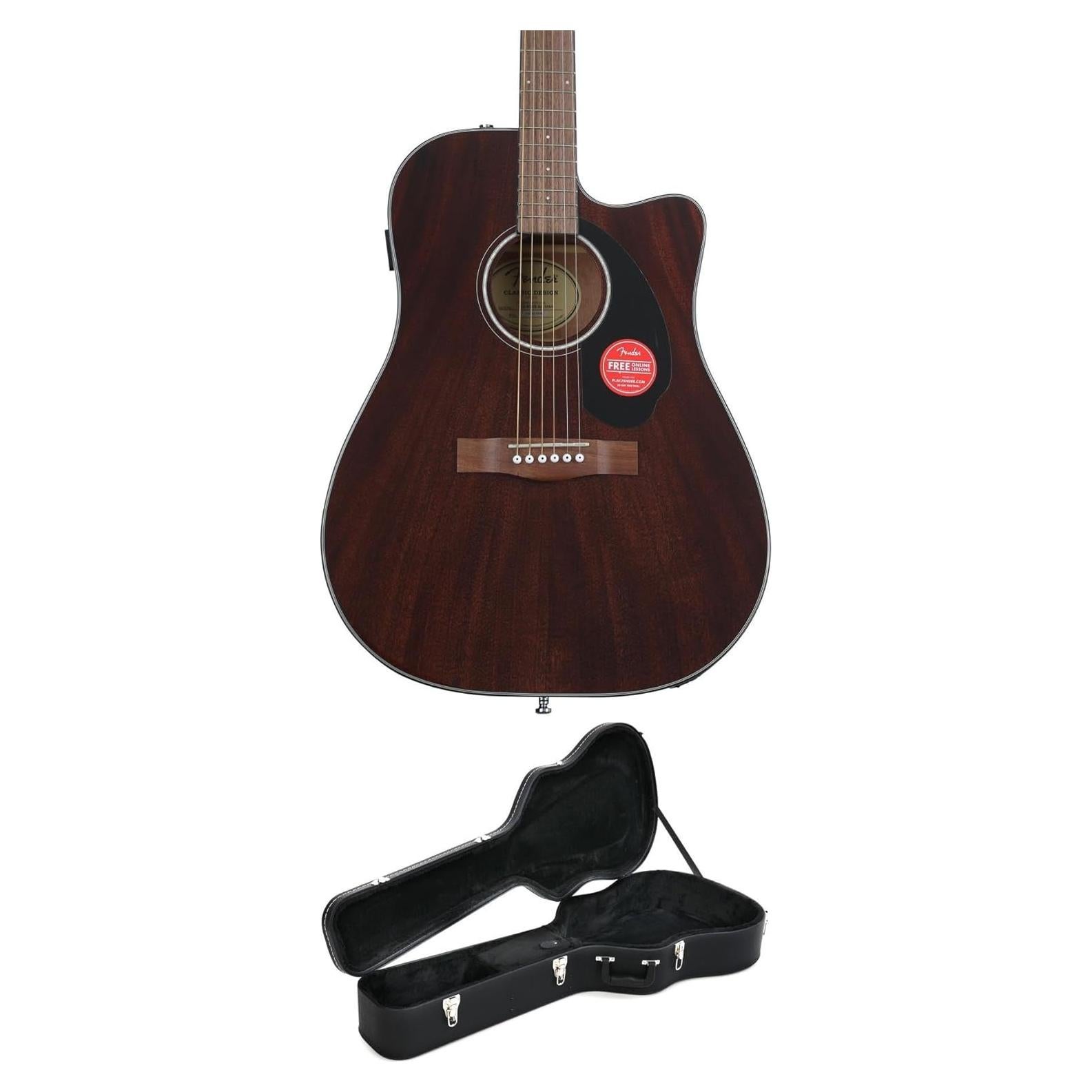 Guitarra Acústica-Eléctrica Fender CD-60SCE Caoba Dreadnought