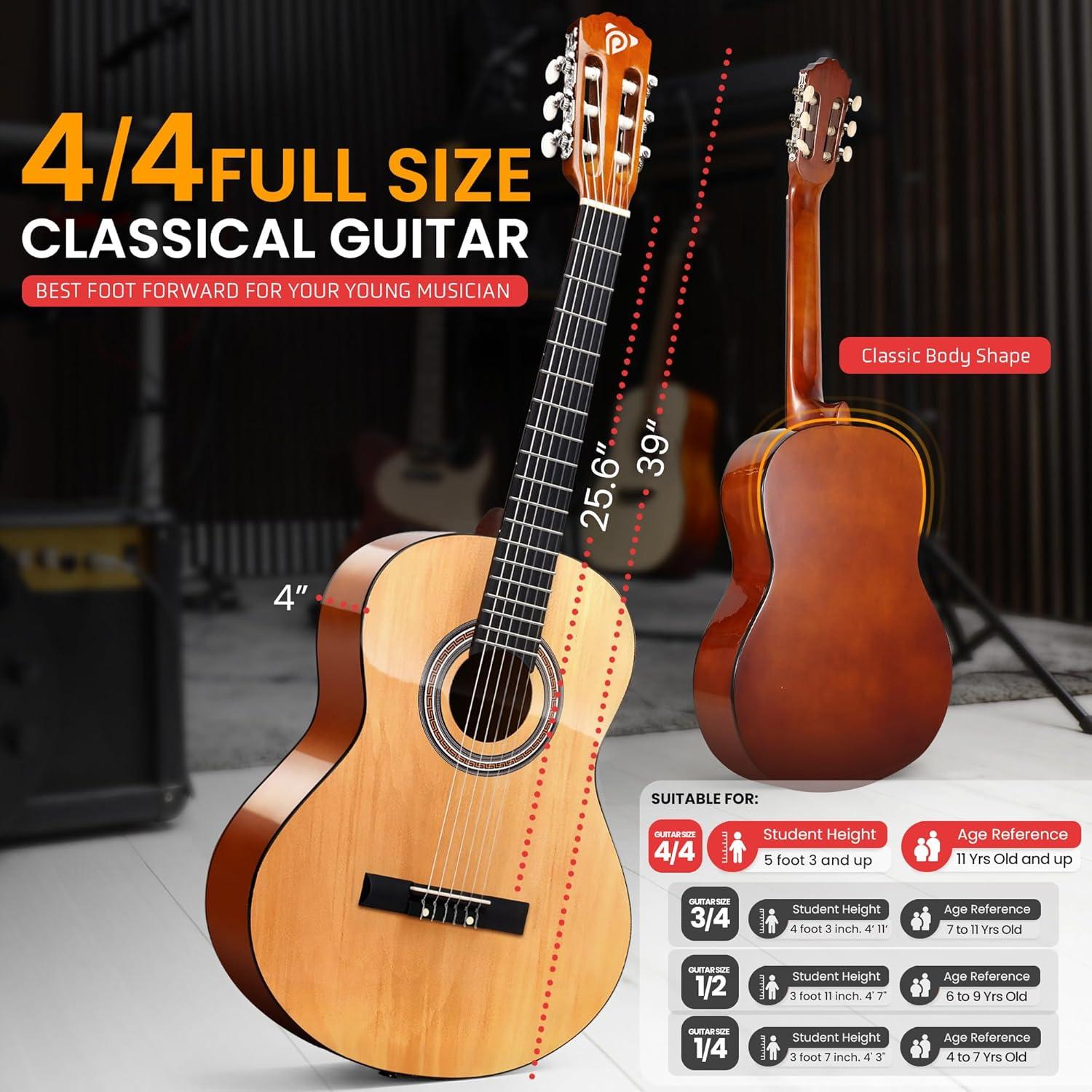 Kit de Guitarra Acústica Pyle 39" para Principiantes Madera