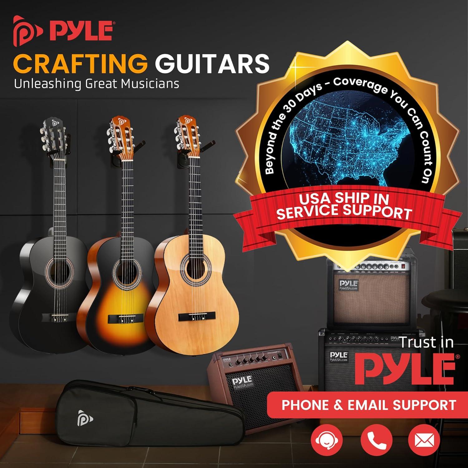 Kit de Guitarra Acústica Pyle 39" para Principiantes Madera