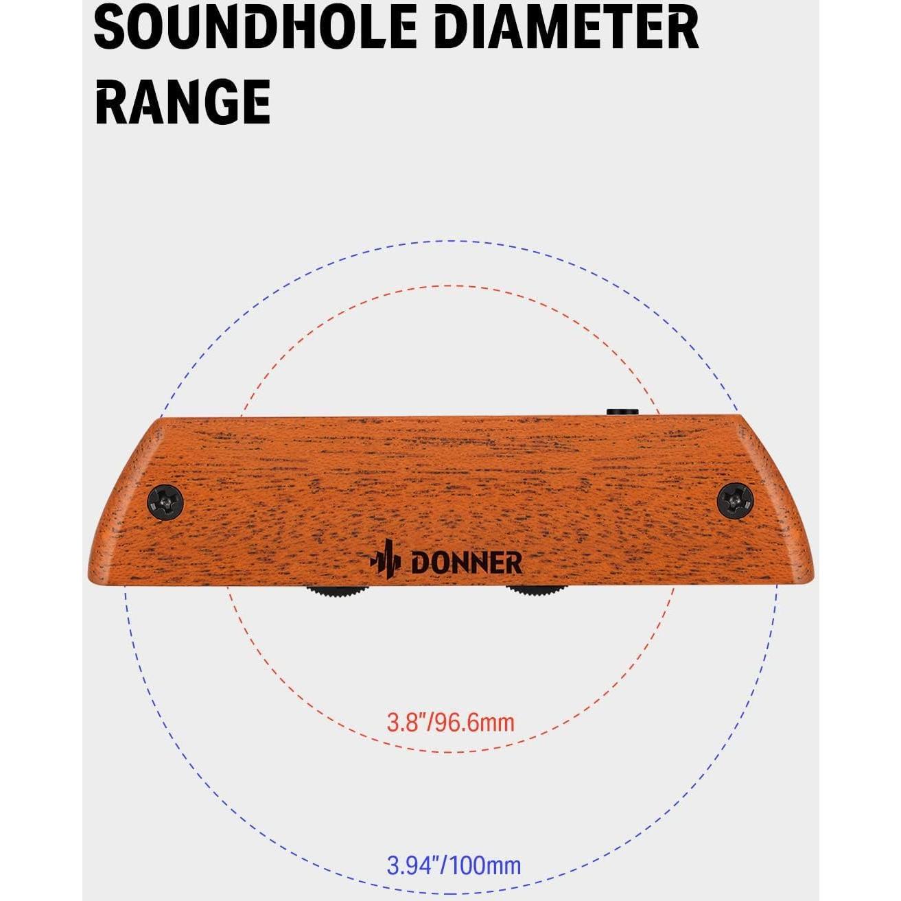 Pickup de guitarra acústica Donner DSS-6, pasivo humbucker